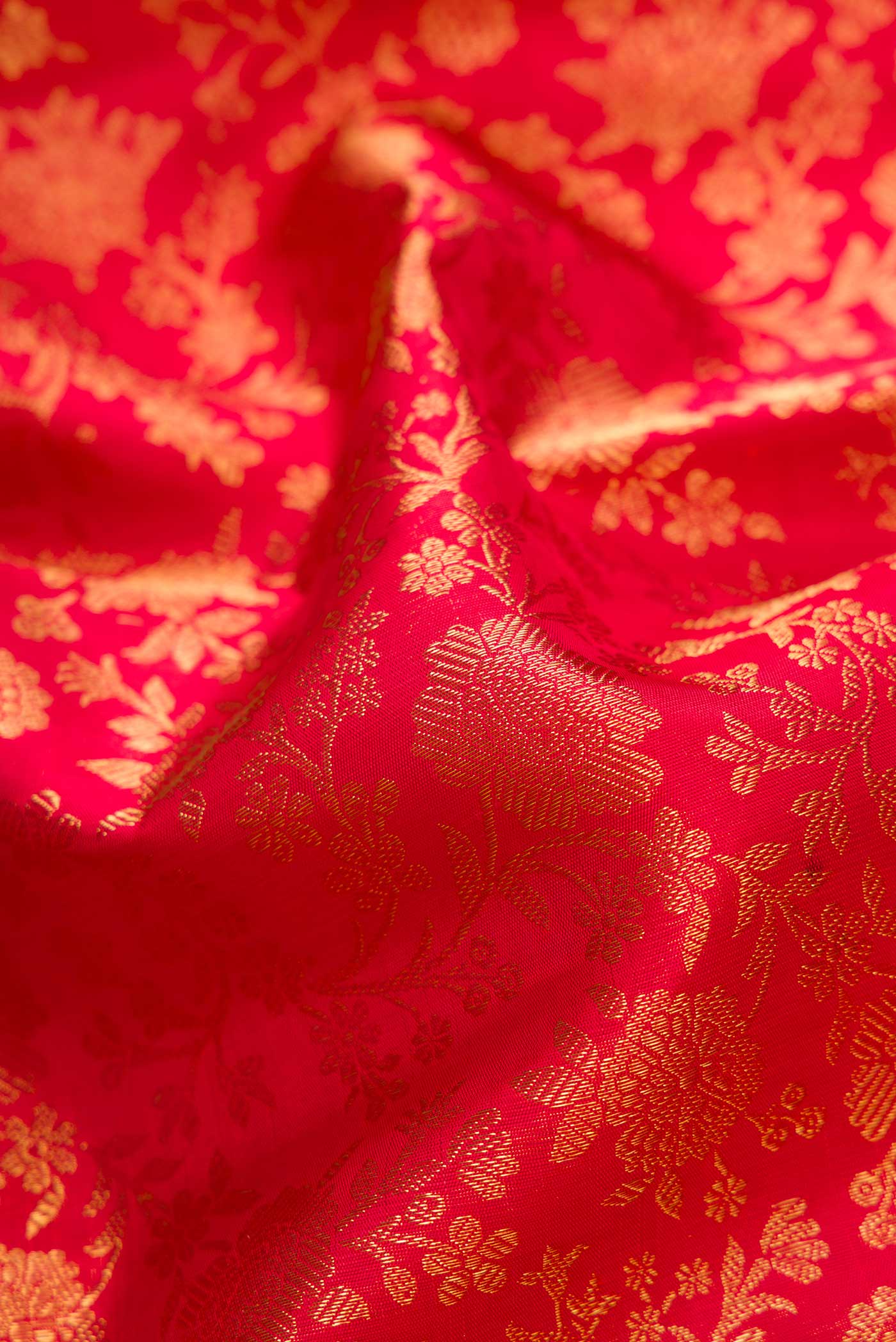 Pure Silk Pure Zari Maroon Dual Tone Kanjivaram Saree - Image 2