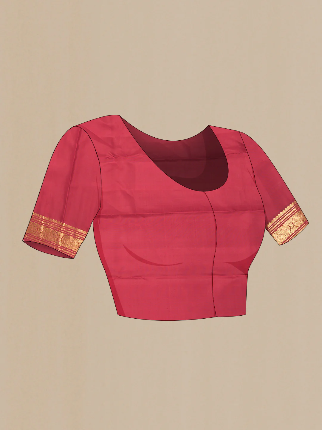 Pure Silk Pure Zari Mustard Dual Tone Kanjivaram Saree - Image 5