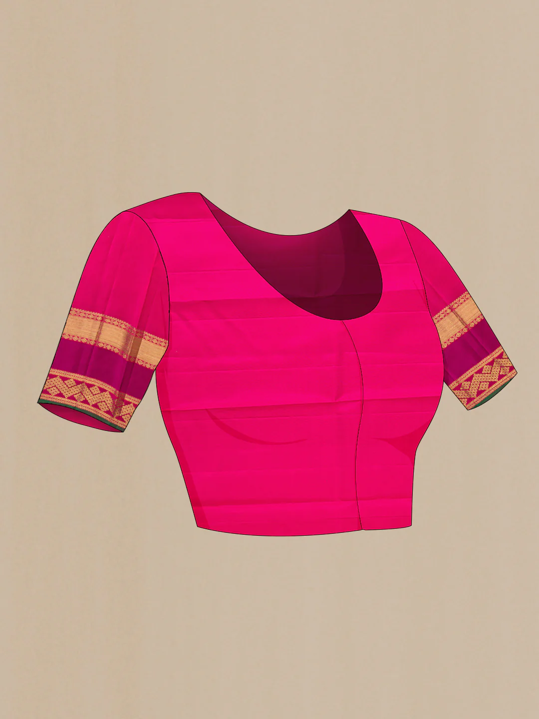 Pure Silk Pure Zari Mustard Dual Tone Kanjivaram Saree - Image 5