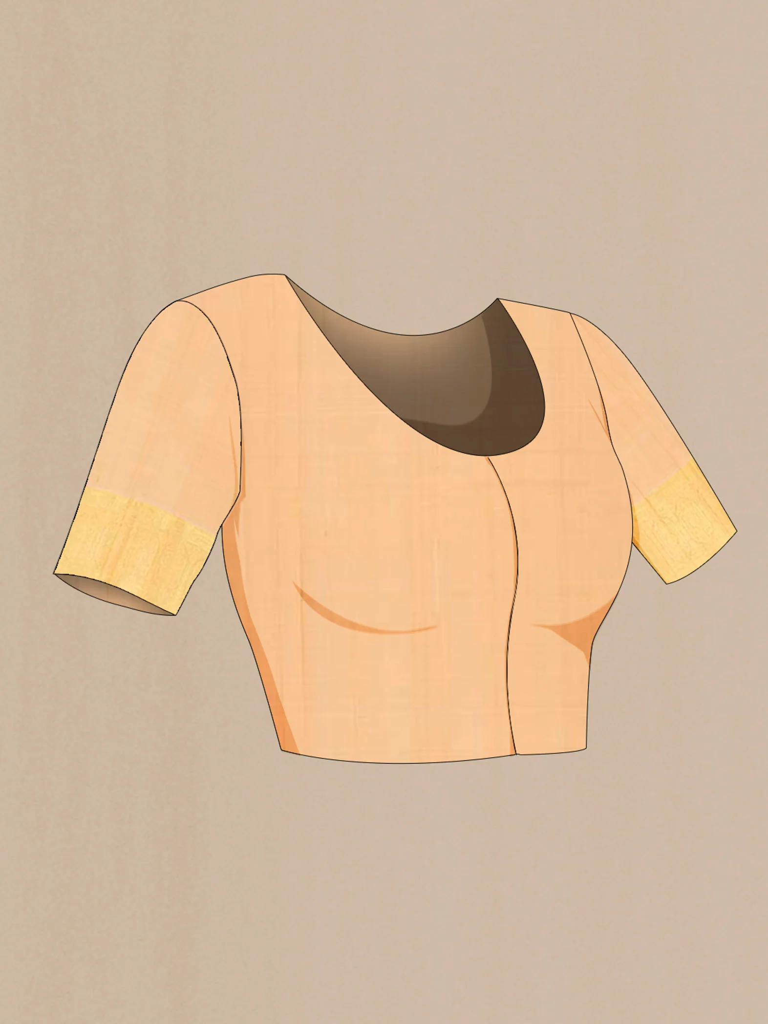 Mustard Kanchipuram Silk Saree - Image 4