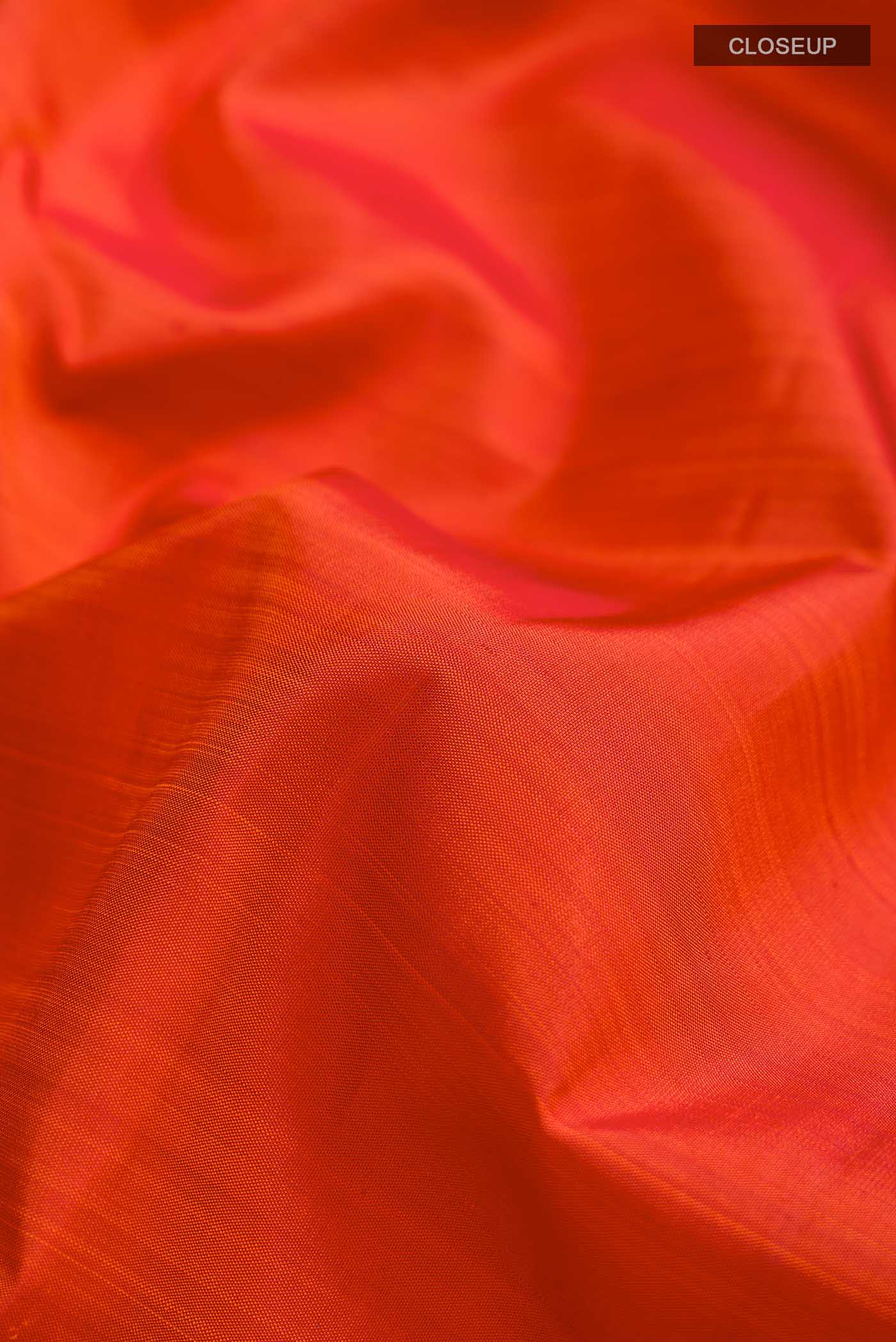 Pure Silk Pure Zari Orange Kanchipuram Nine Yards Saree - Image 2