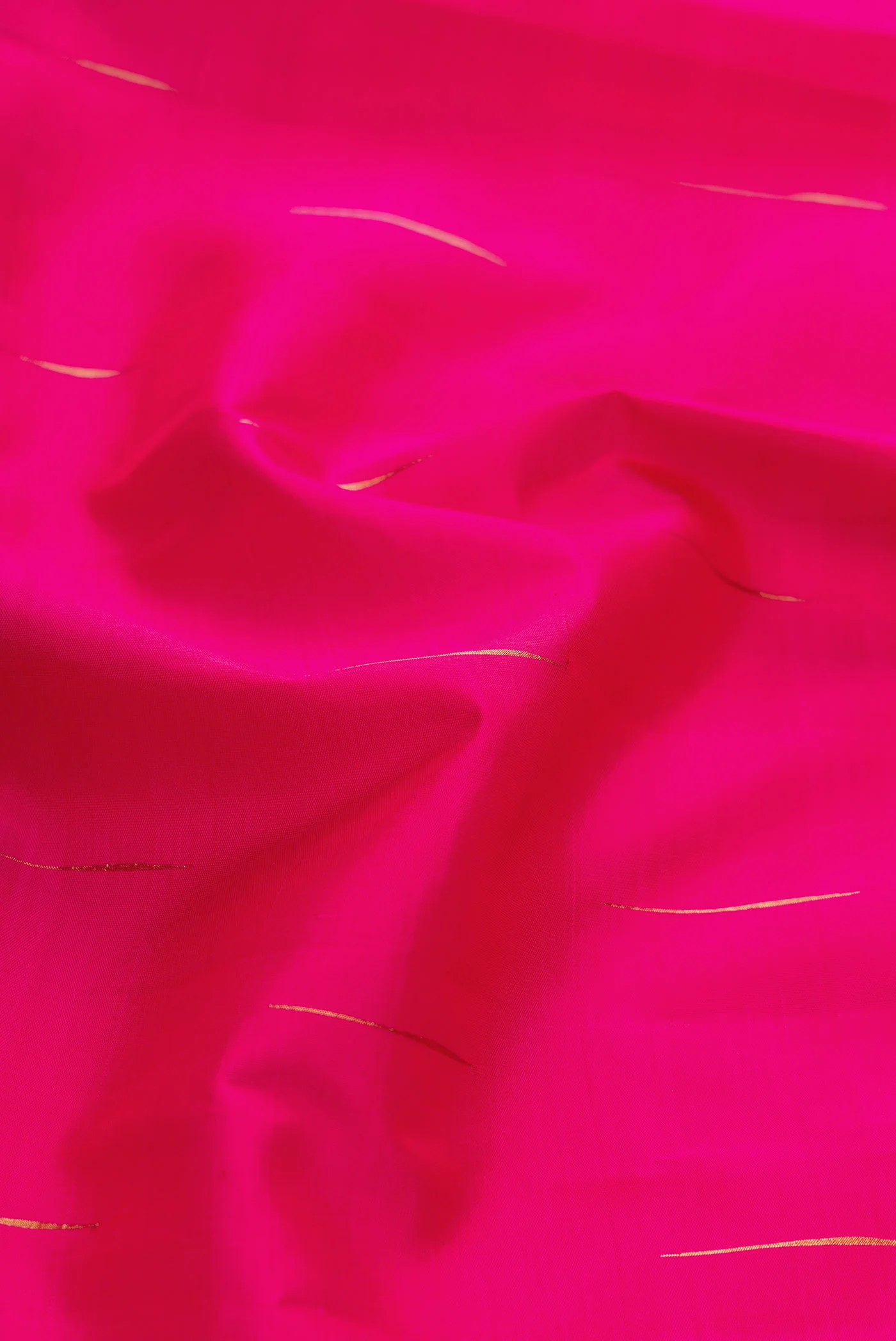Pure Silk Pure Zari Pink Dual Tone Kanchipuram Saree - Image 2
