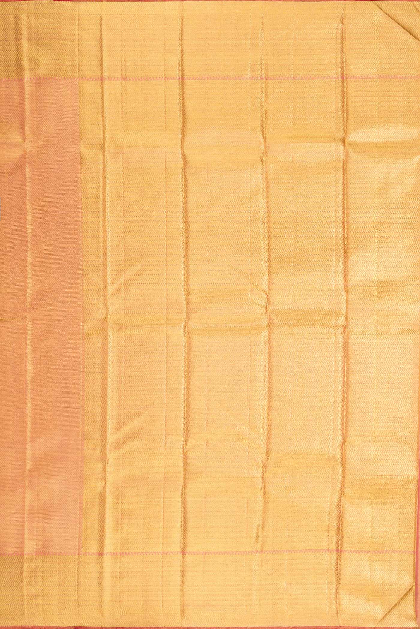Pure Silk Pure Zari Pink Dual Tone Kanjivaram Saree - Image 7