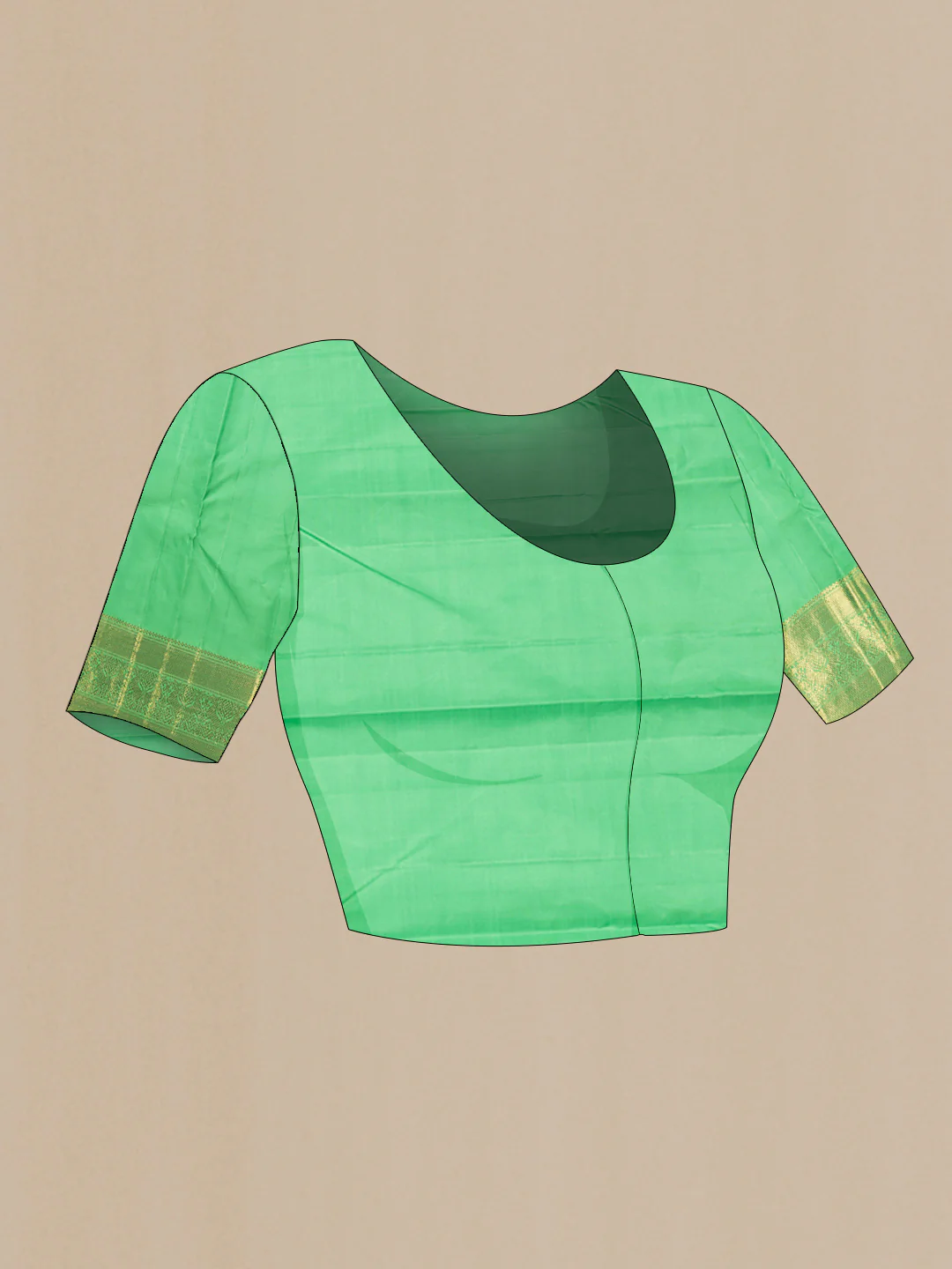 Pure Silk Pure Zari Pink Dual Tone Kanjivaram Saree - Image 5