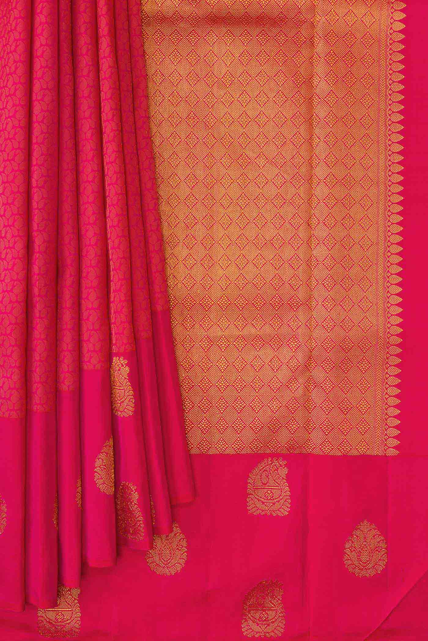 Pink Kanjivaram Silk Saree - Image 4
