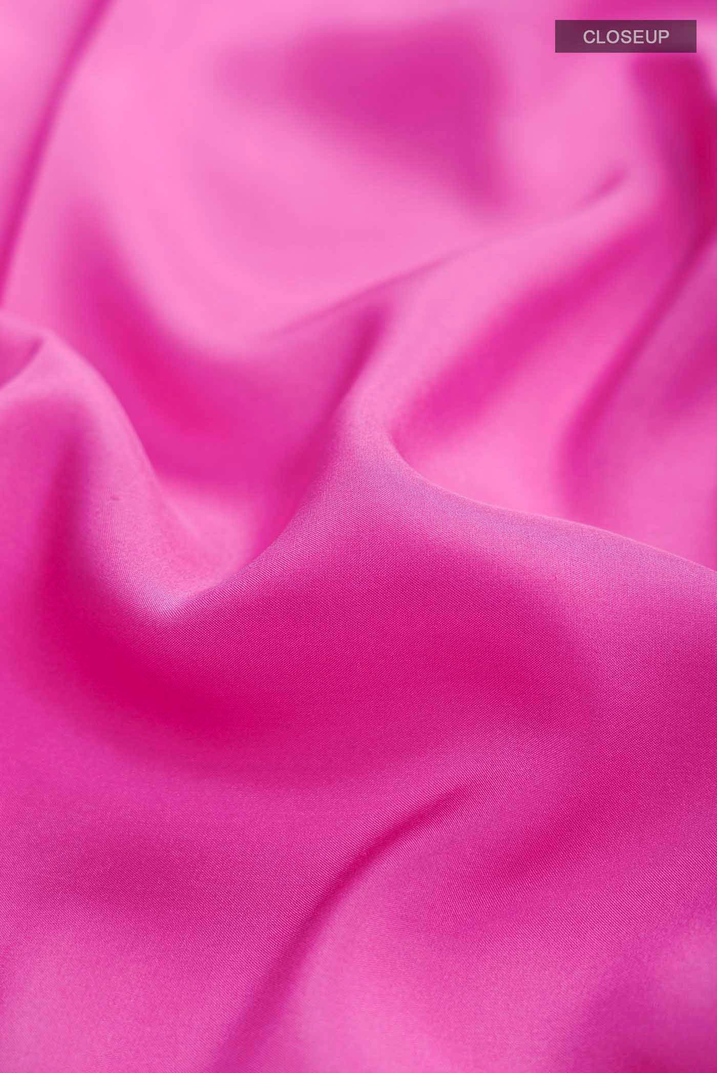 Pure Silk Pure Zari Pink Mysore Crepe Saree - Image 2