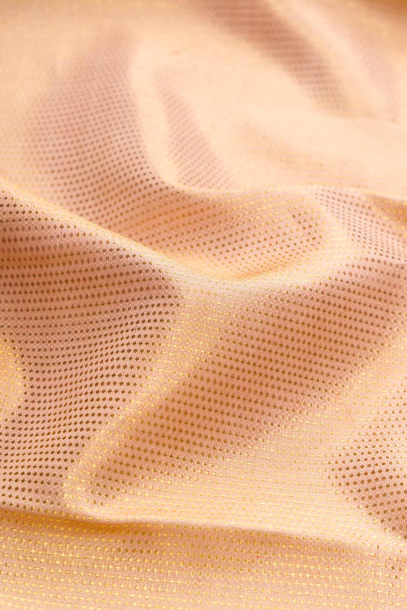 Rose Gold Kanchipuram Silk Saree - Image 2