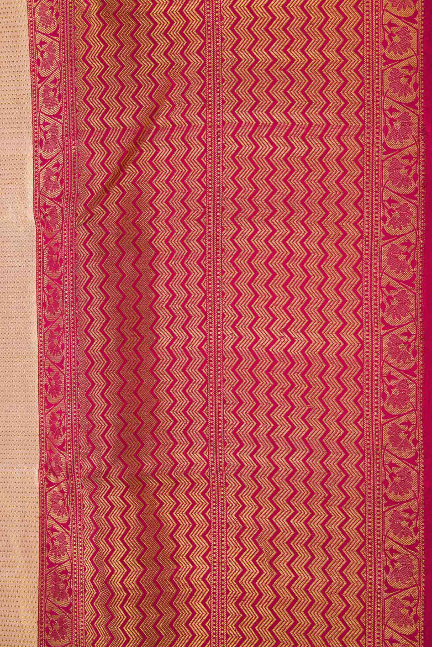 Rose Gold Kanchipuram Silk Saree - Image 3