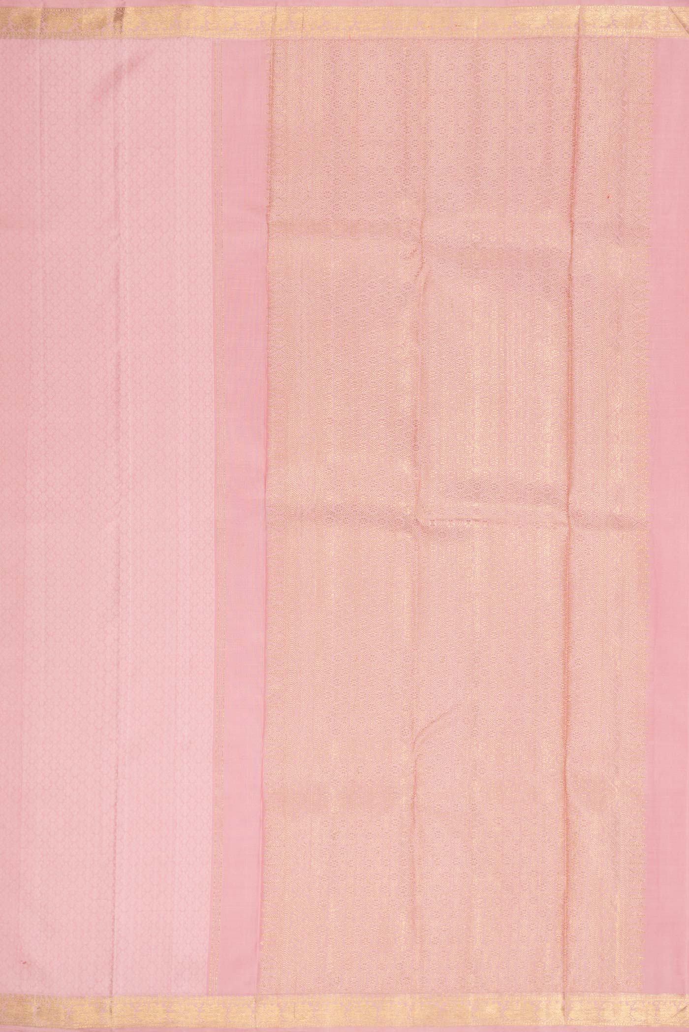 Pure Silk Pure Zari Rose pink Dual Tone Kanjivaram Saree - Image 7