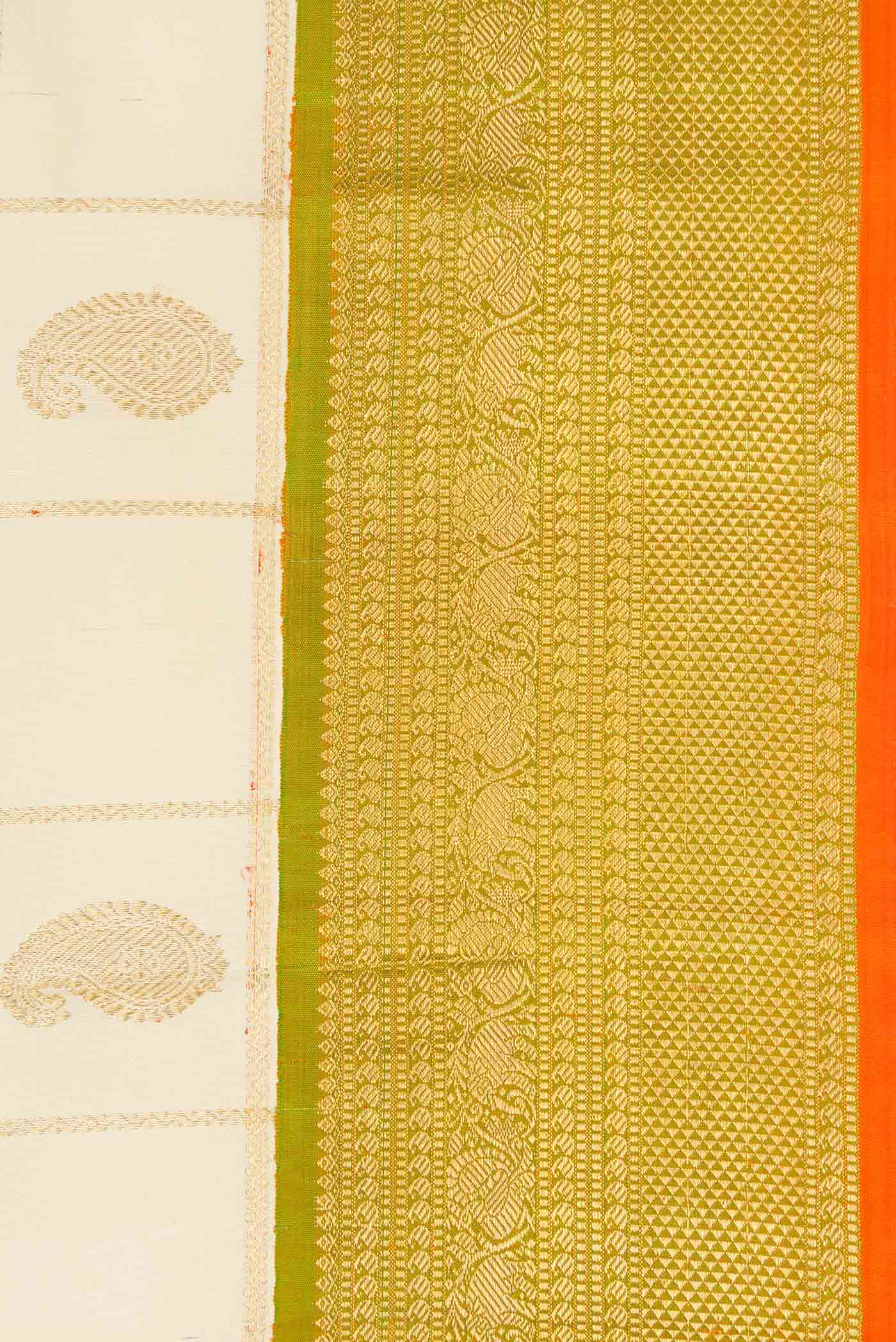 Pure Silk Pure Zari Sandal Dual Tone Kanjivaram Saree - Image 3