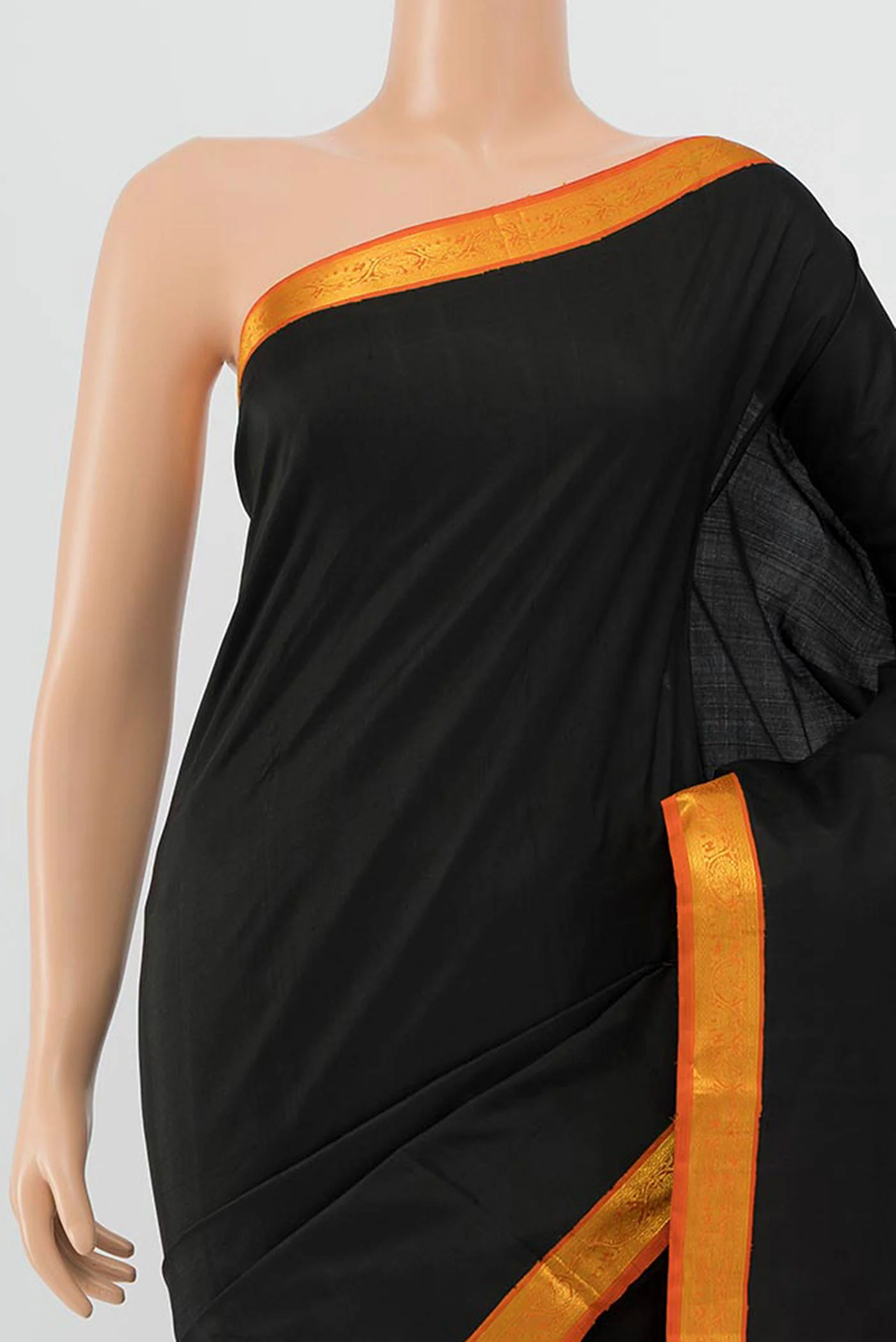Pure Silk Pure Zari SINGLE Dual Tone Kanjivaram Saree - Image 2