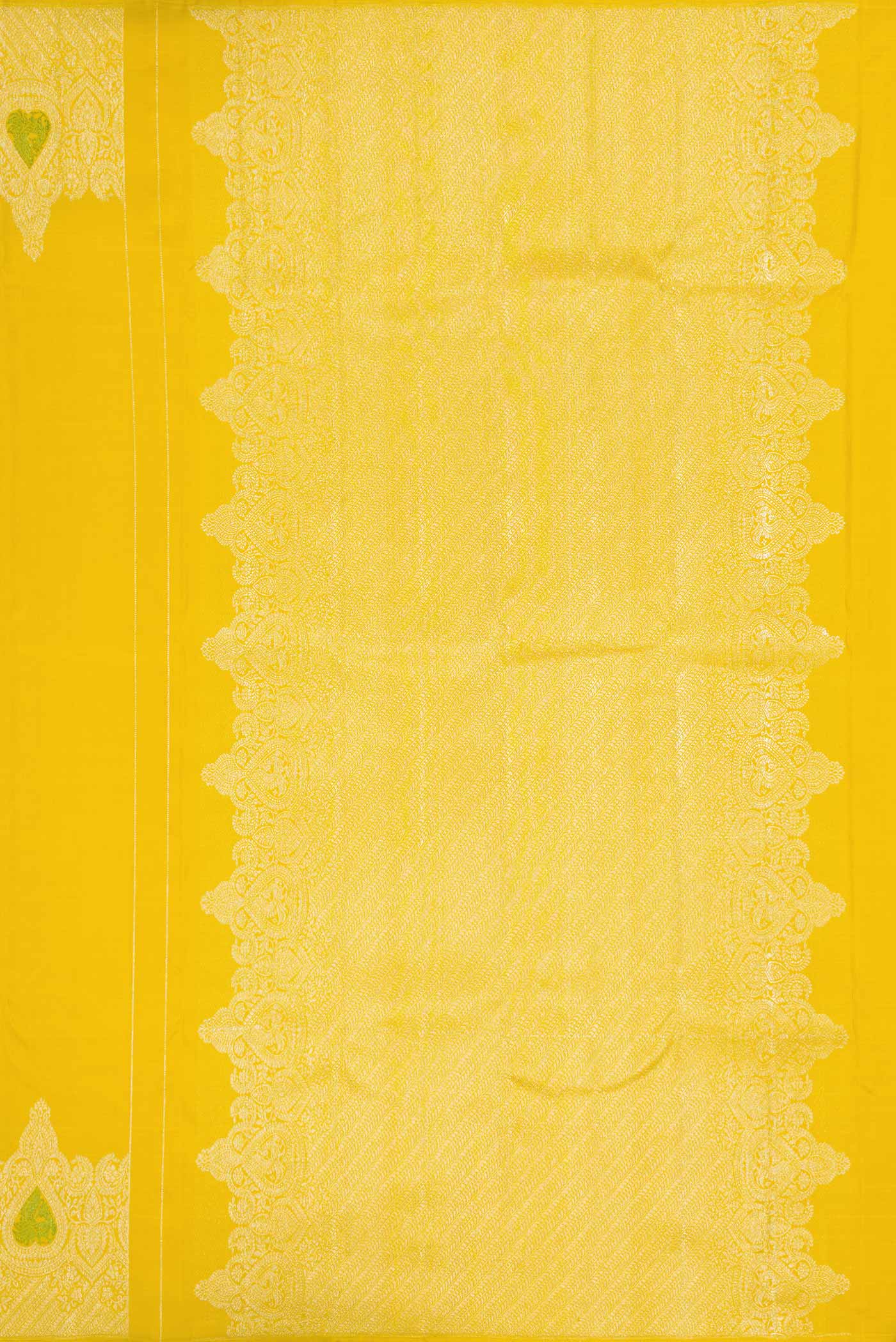 Yellow Kanchipuram Silk Saree - Image 7