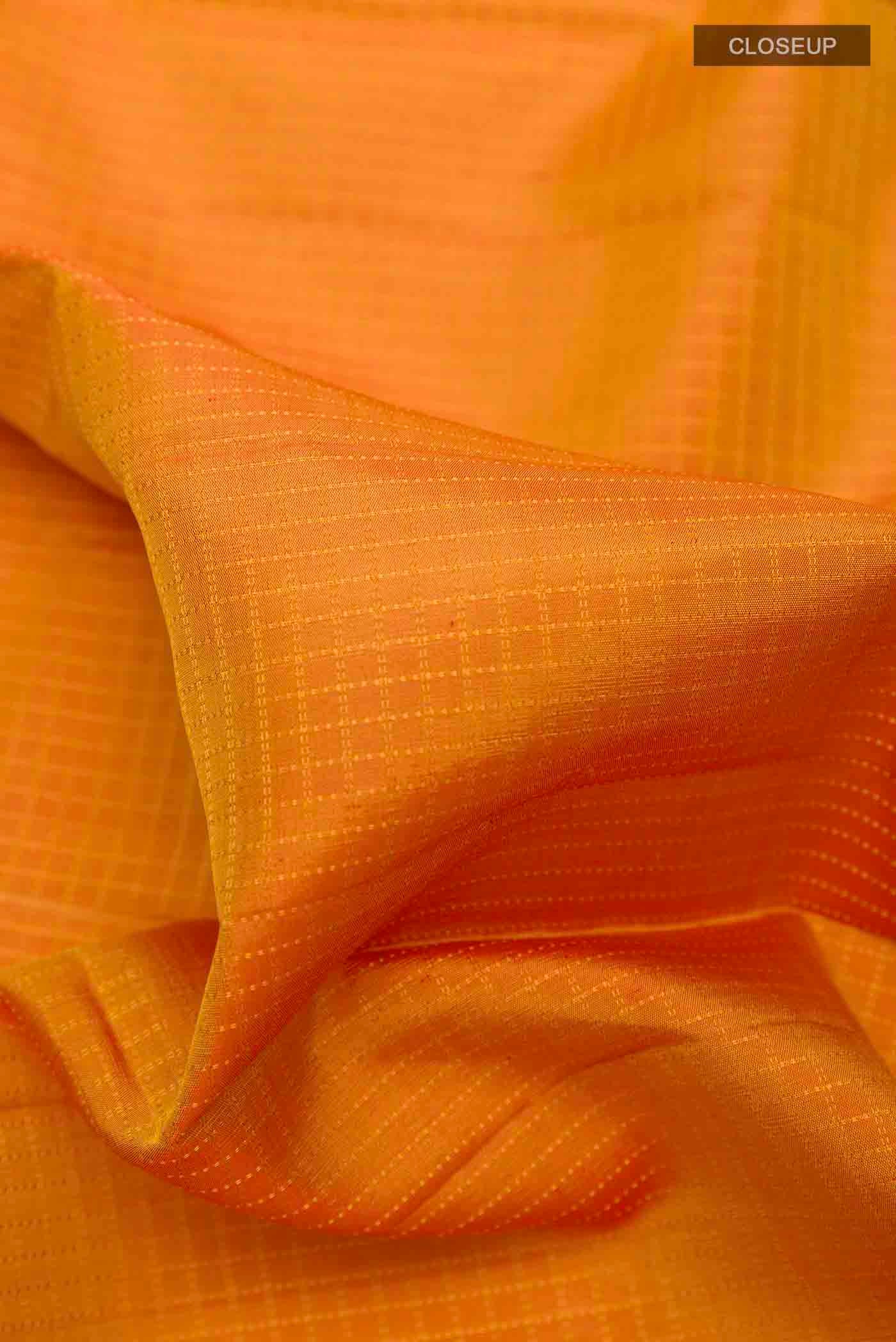 Yellow Kanchipuram Silk Saree - Image 2