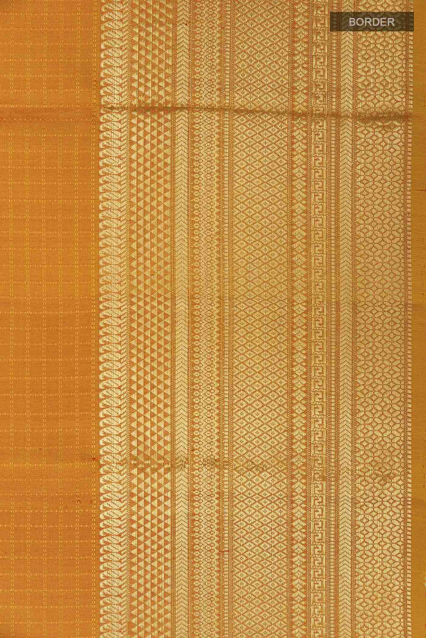 Yellow Kanchipuram Silk Saree - Image 3