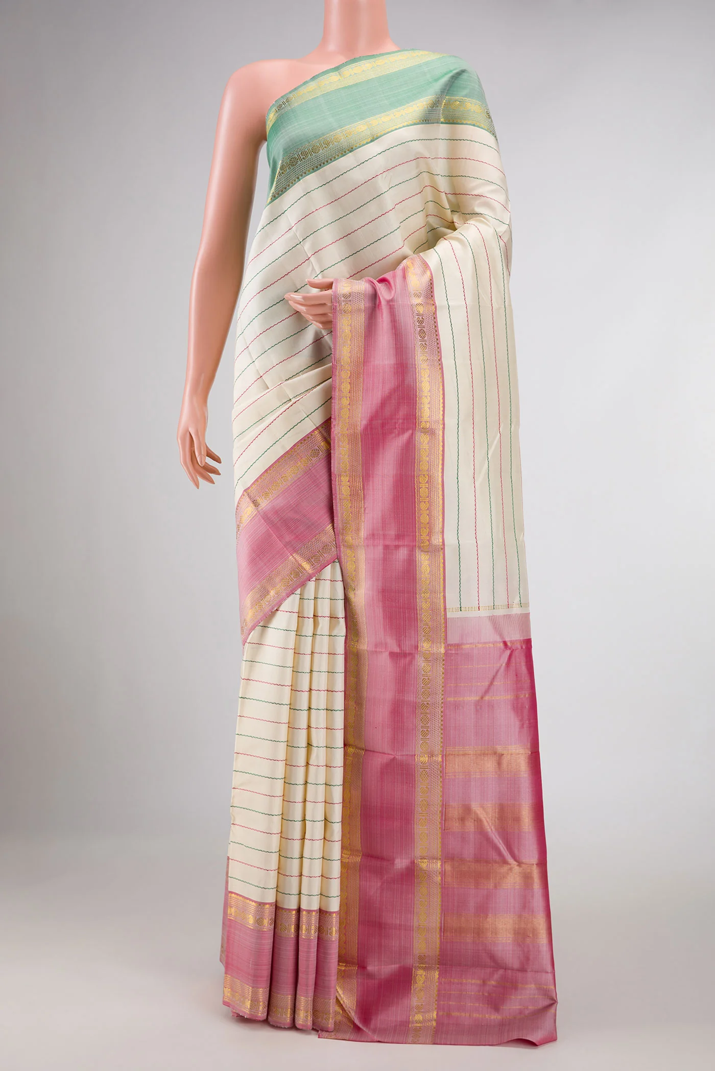 Sandal Kanchipuram Silk Saree