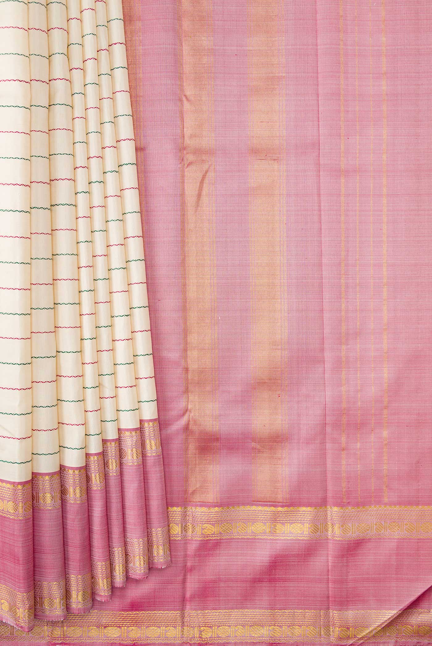 Sandal Kanchipuram Silk Saree - Image 4