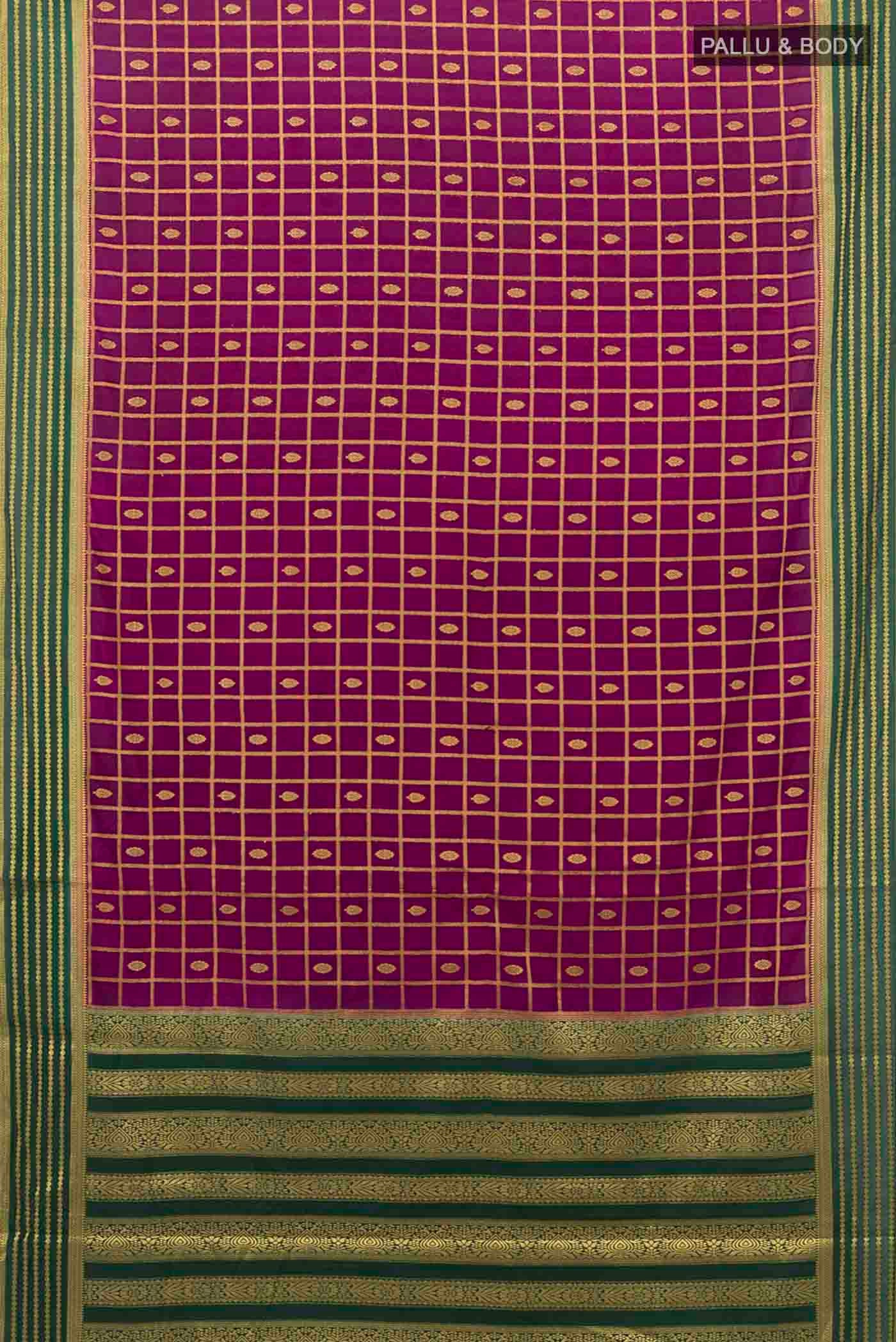 Purple Art Silk Saree - Image 5