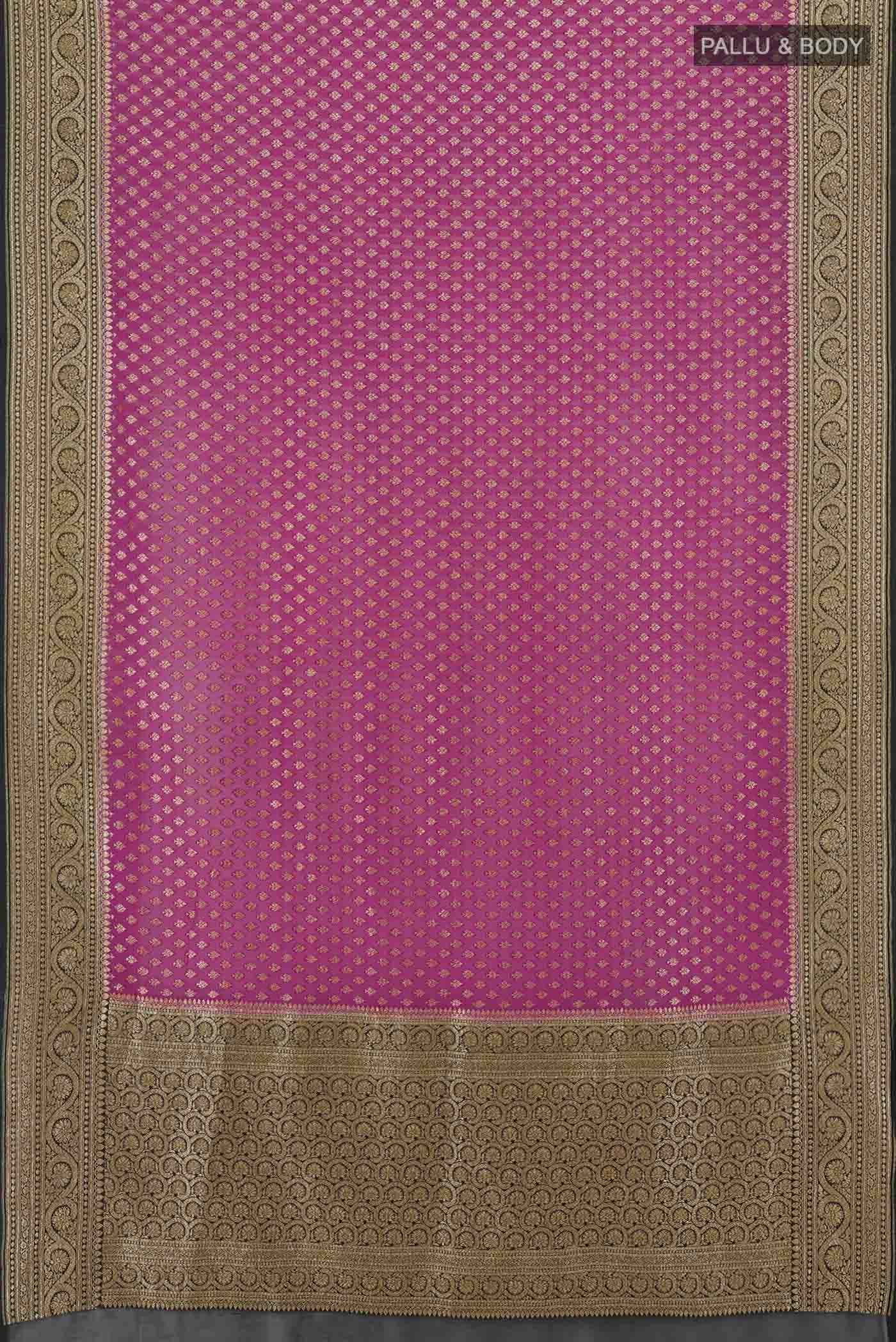 Purple Banarasi Georgette Saree - Image 5