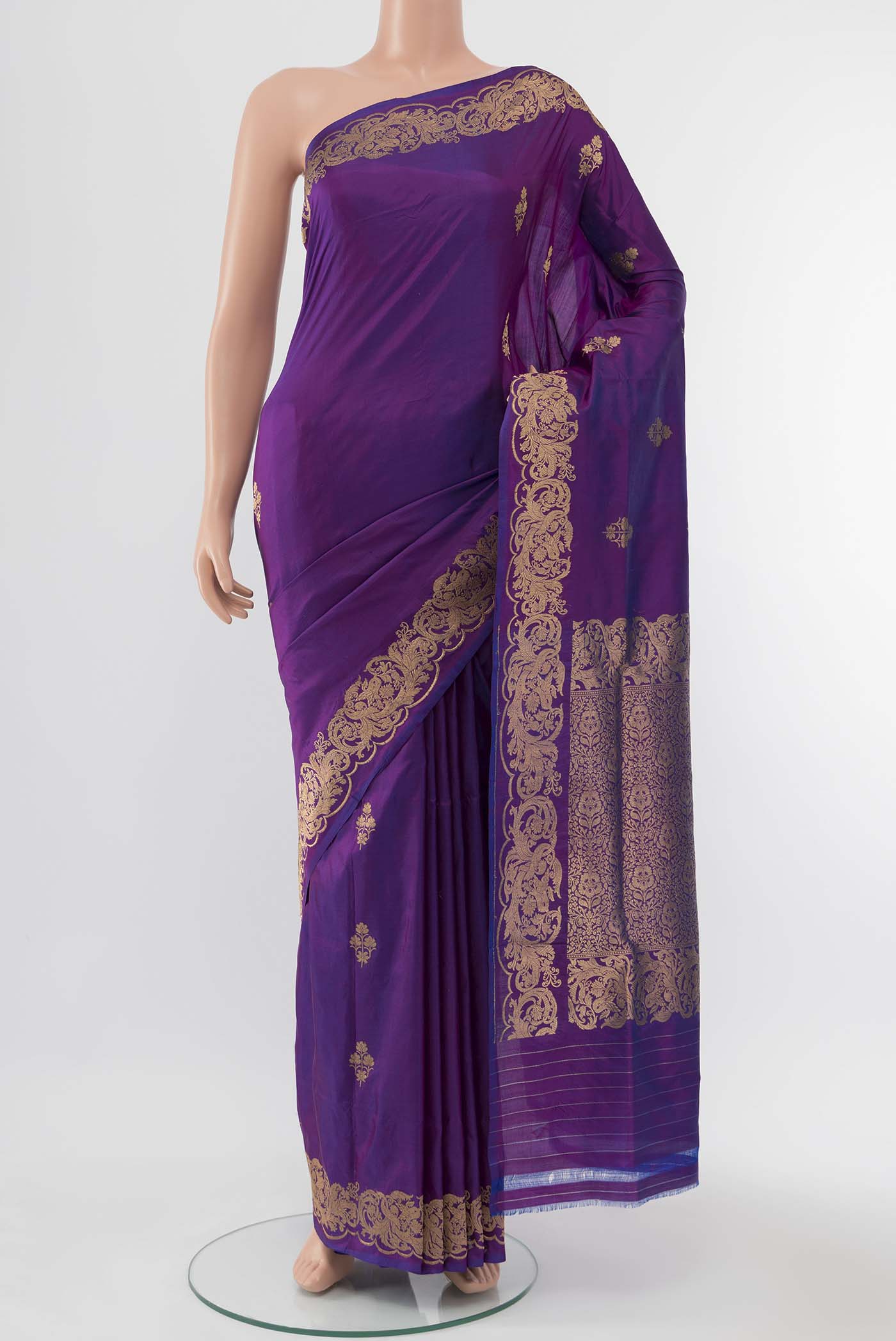 Purple Banarasi Saree