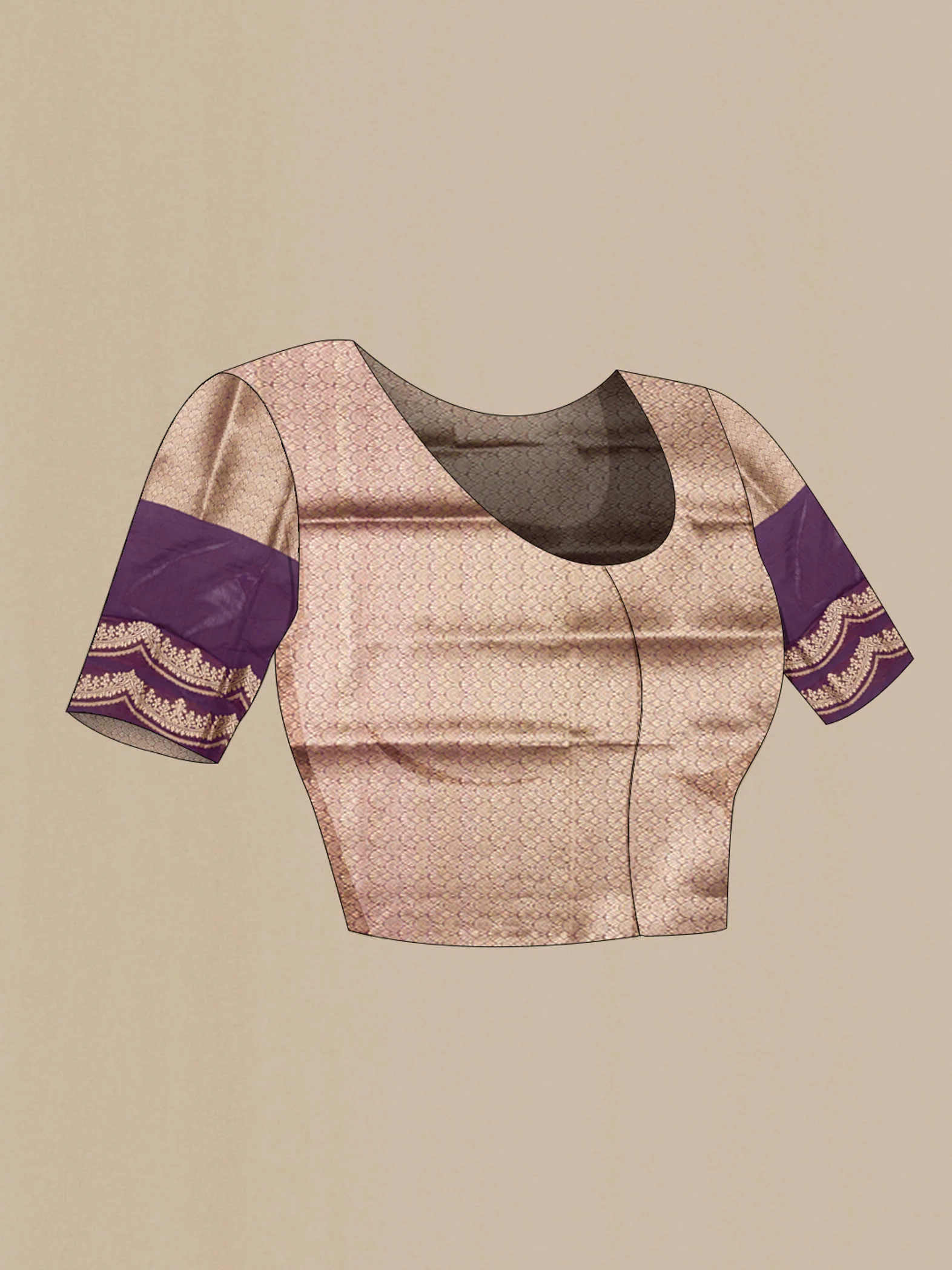 Purple Banarasi Silk Saree - Image 5