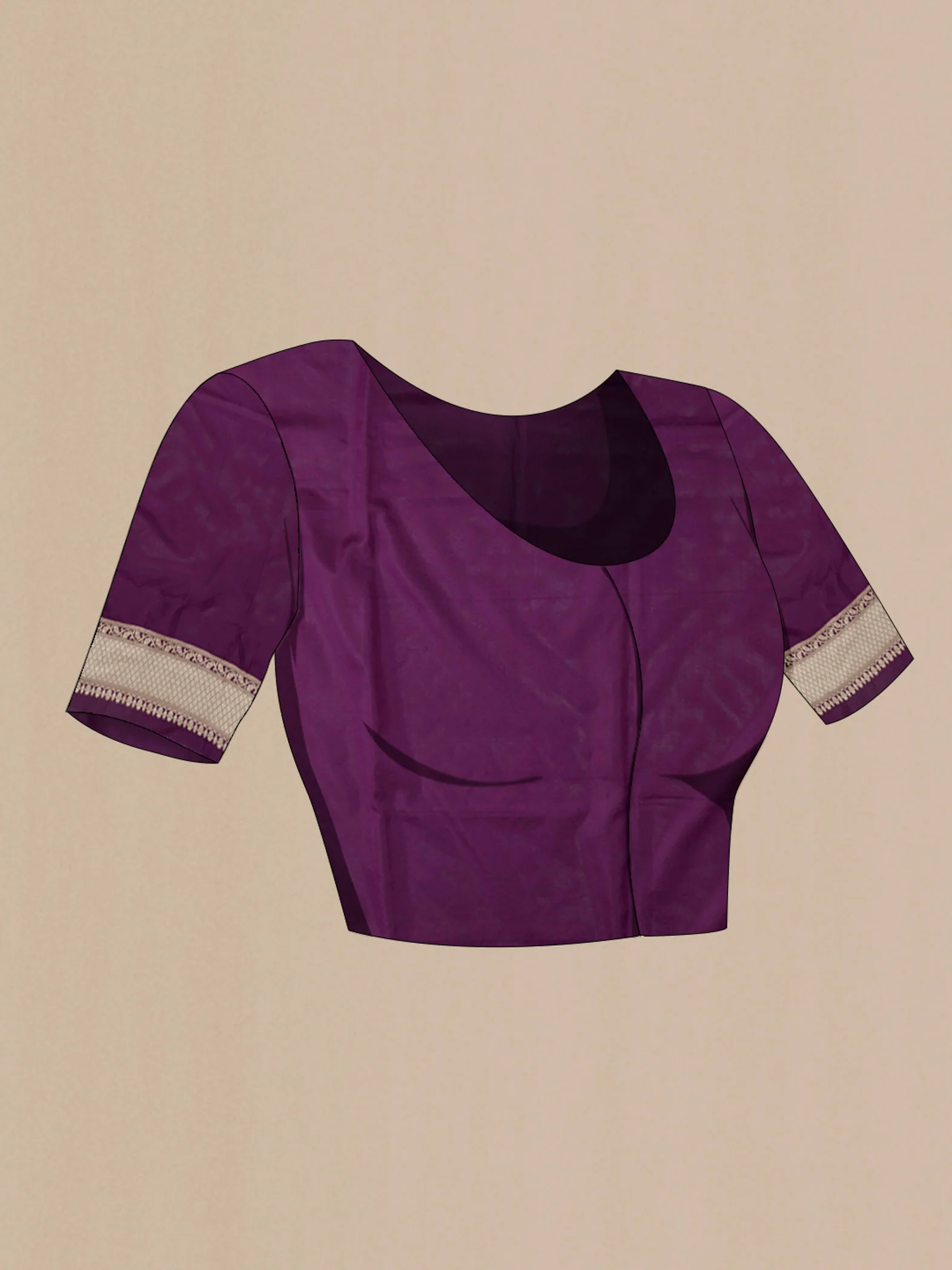 Purple Banarasi Silk Saree - Image 5