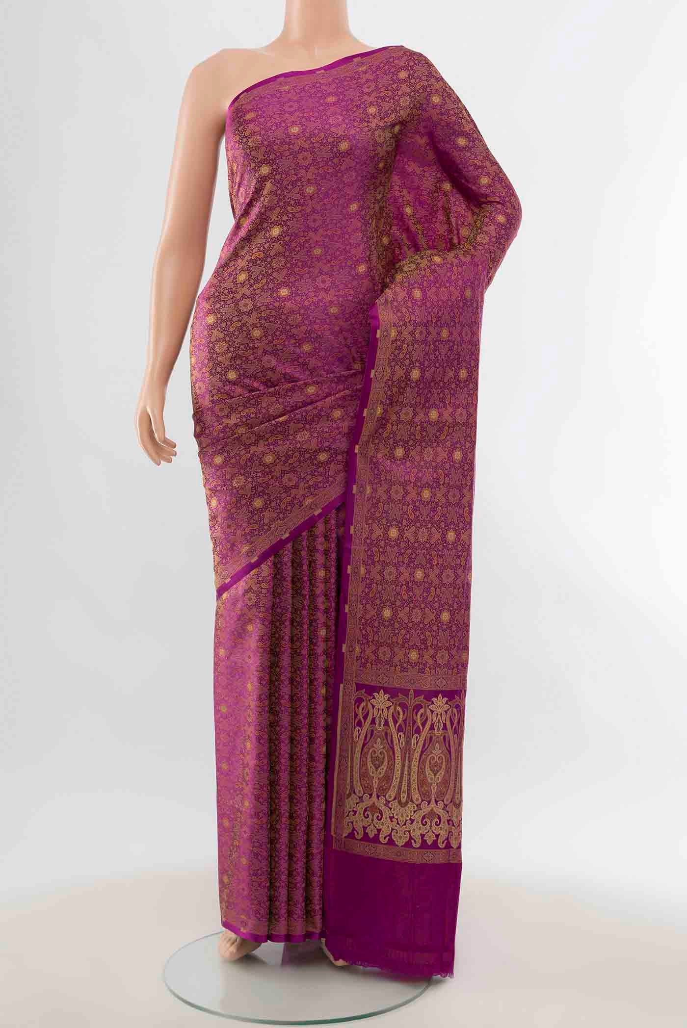 Purple Banarasi Silk Saree