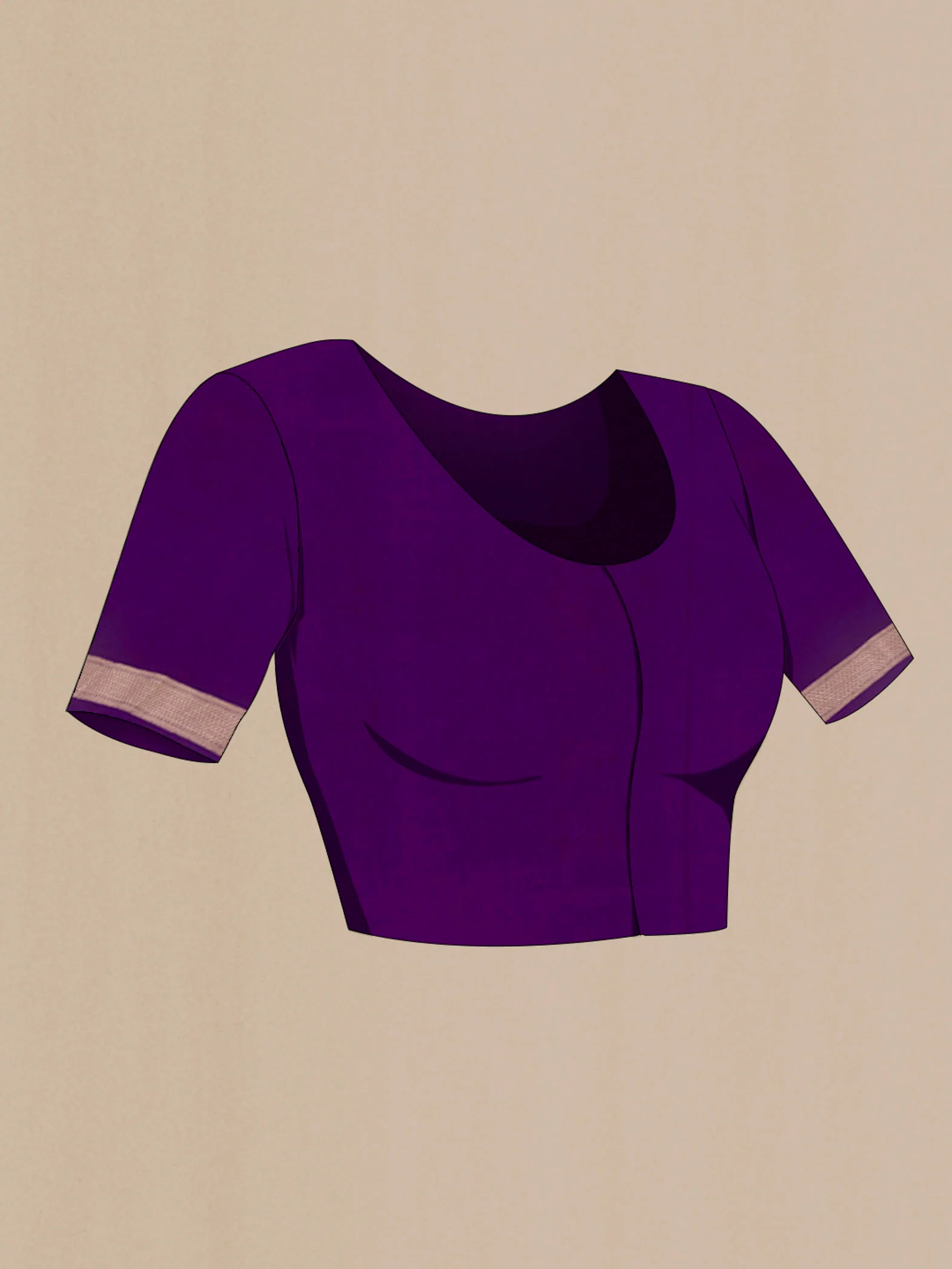 Purple Banarasi Silk Saree - Image 2