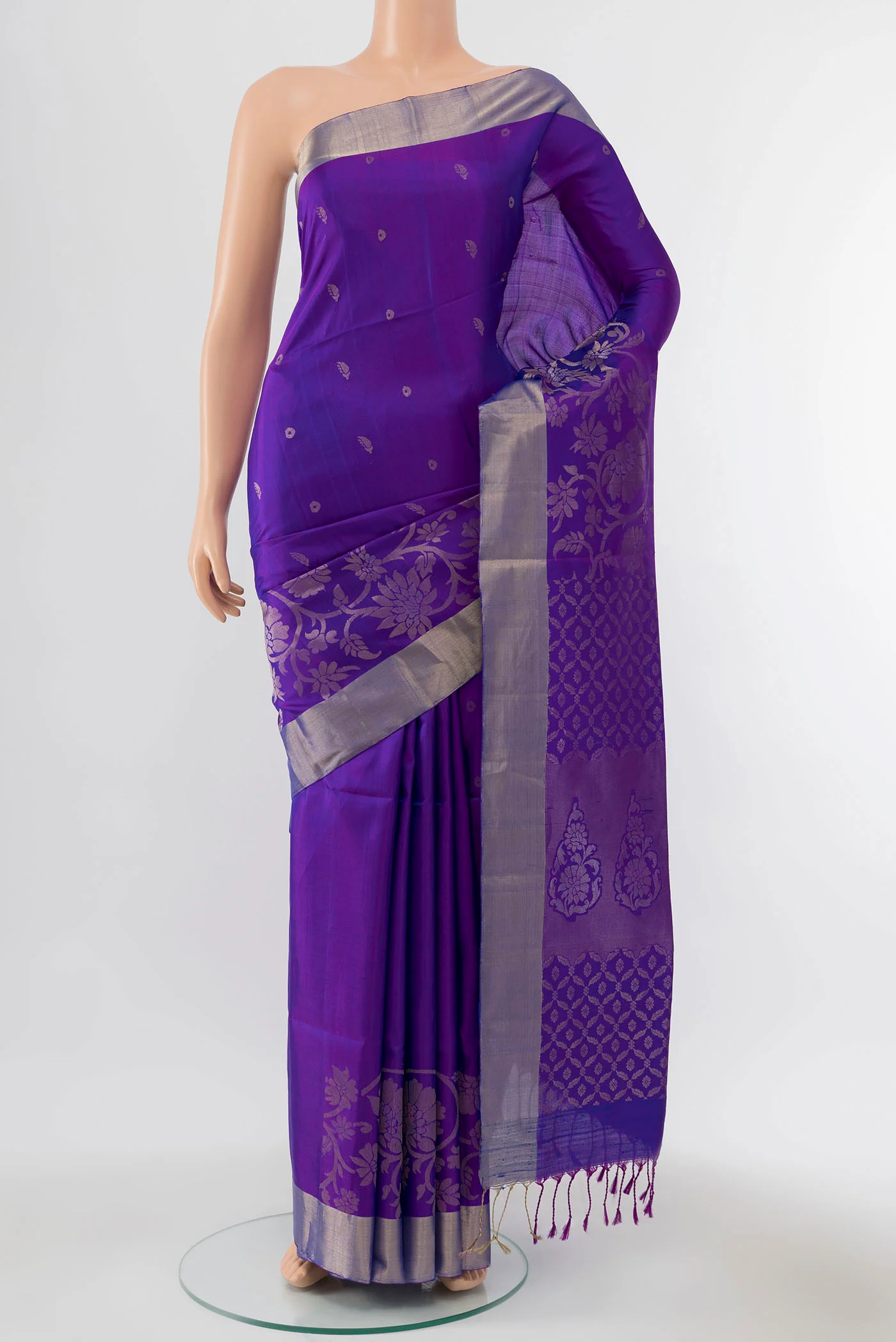 Purple Blended Soft Silk Saree