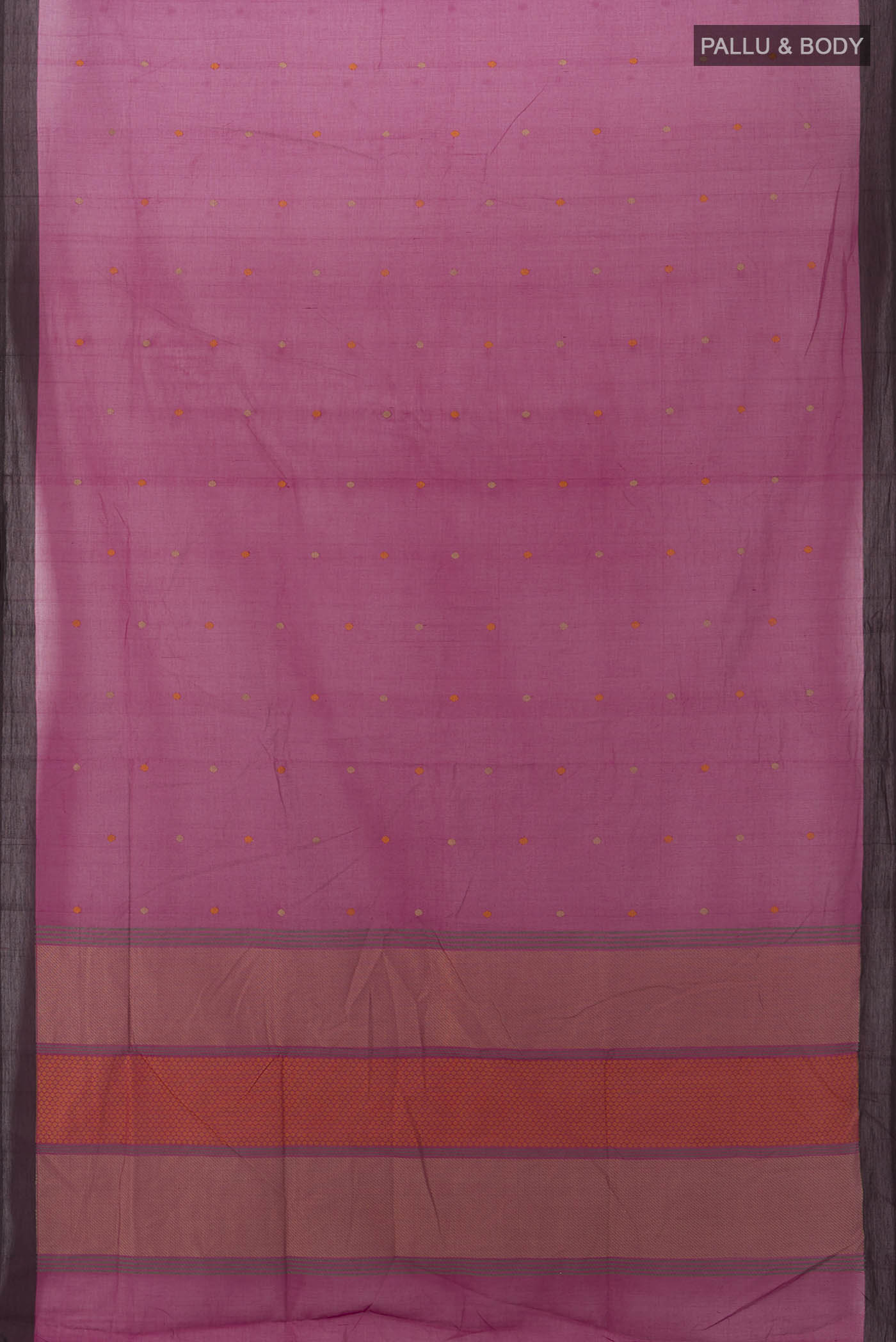 Purple Coimbatore Cotton Saree - Image 5