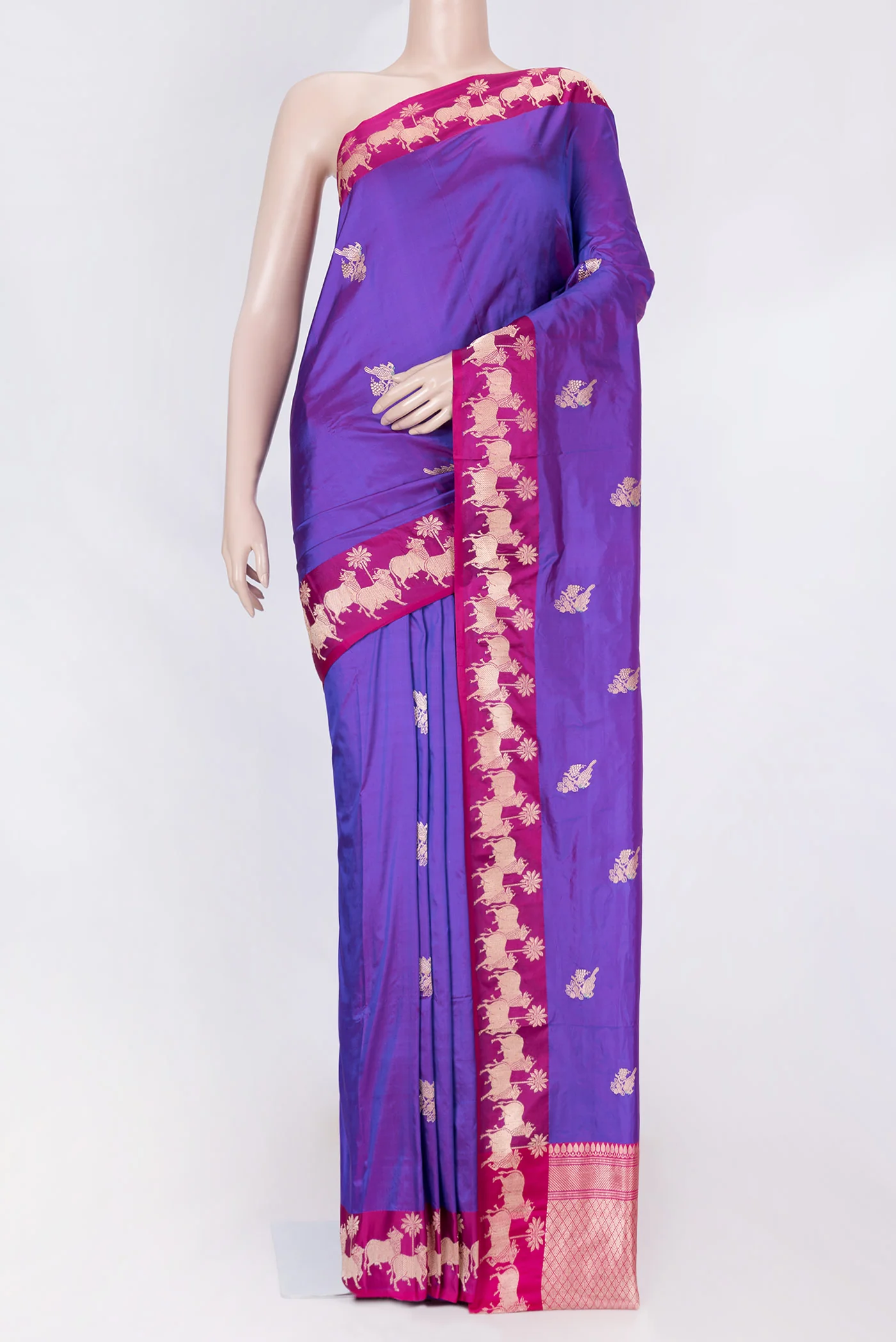 Purple Dual Tone Banarasi Saree