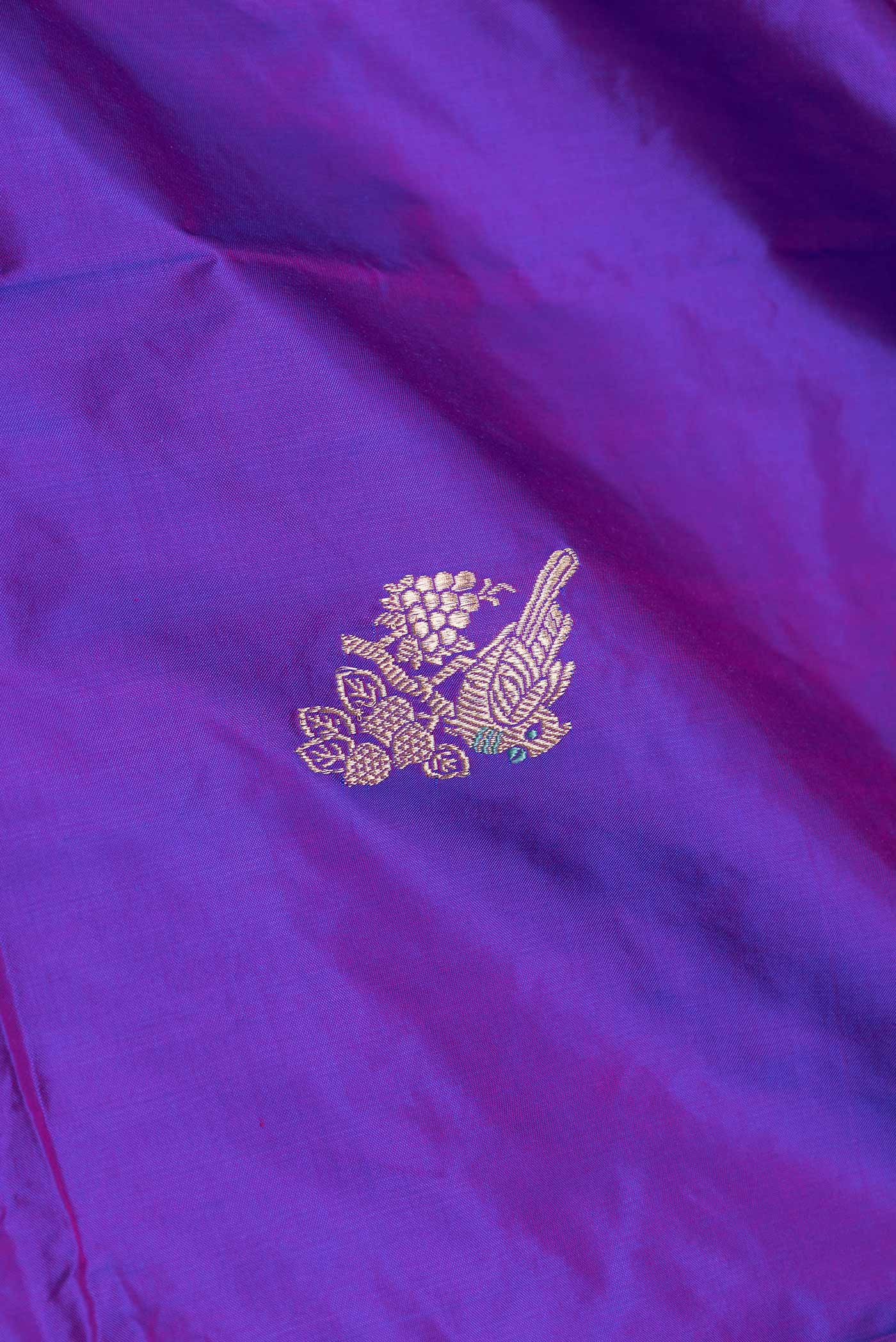 Purple Dual Tone Banarasi Saree - Image 2