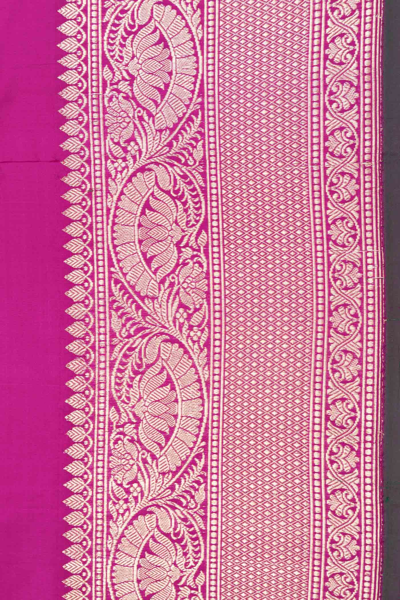 Purple Dual Tone Banarasi Silk Saree - Image 3