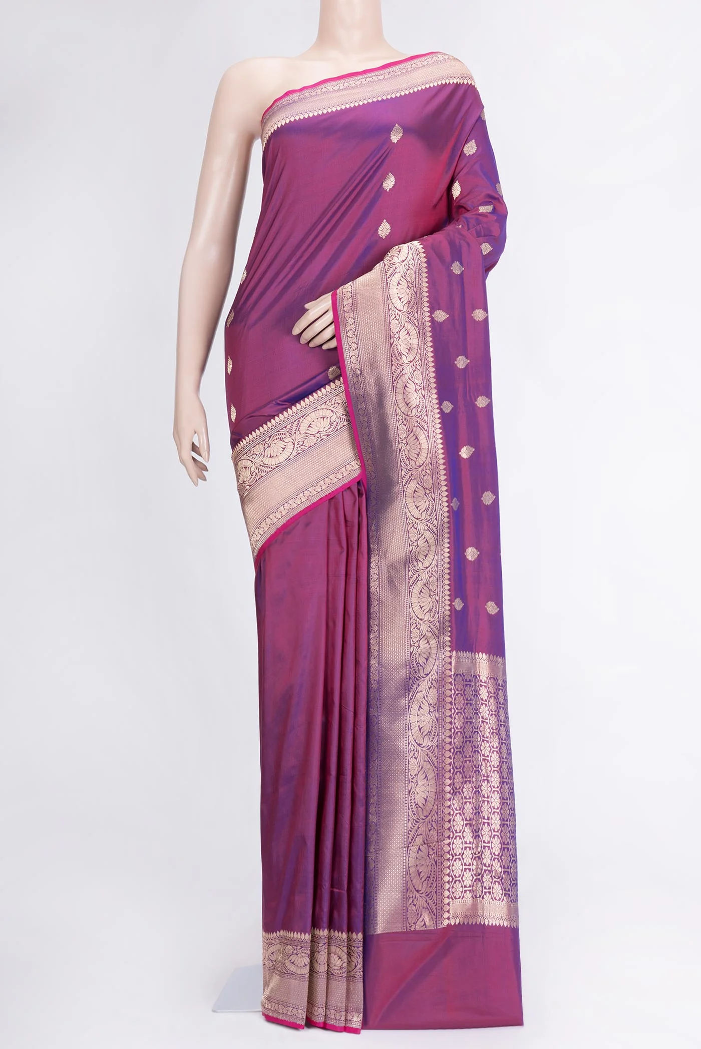 Purple Banarasi Silk Saree