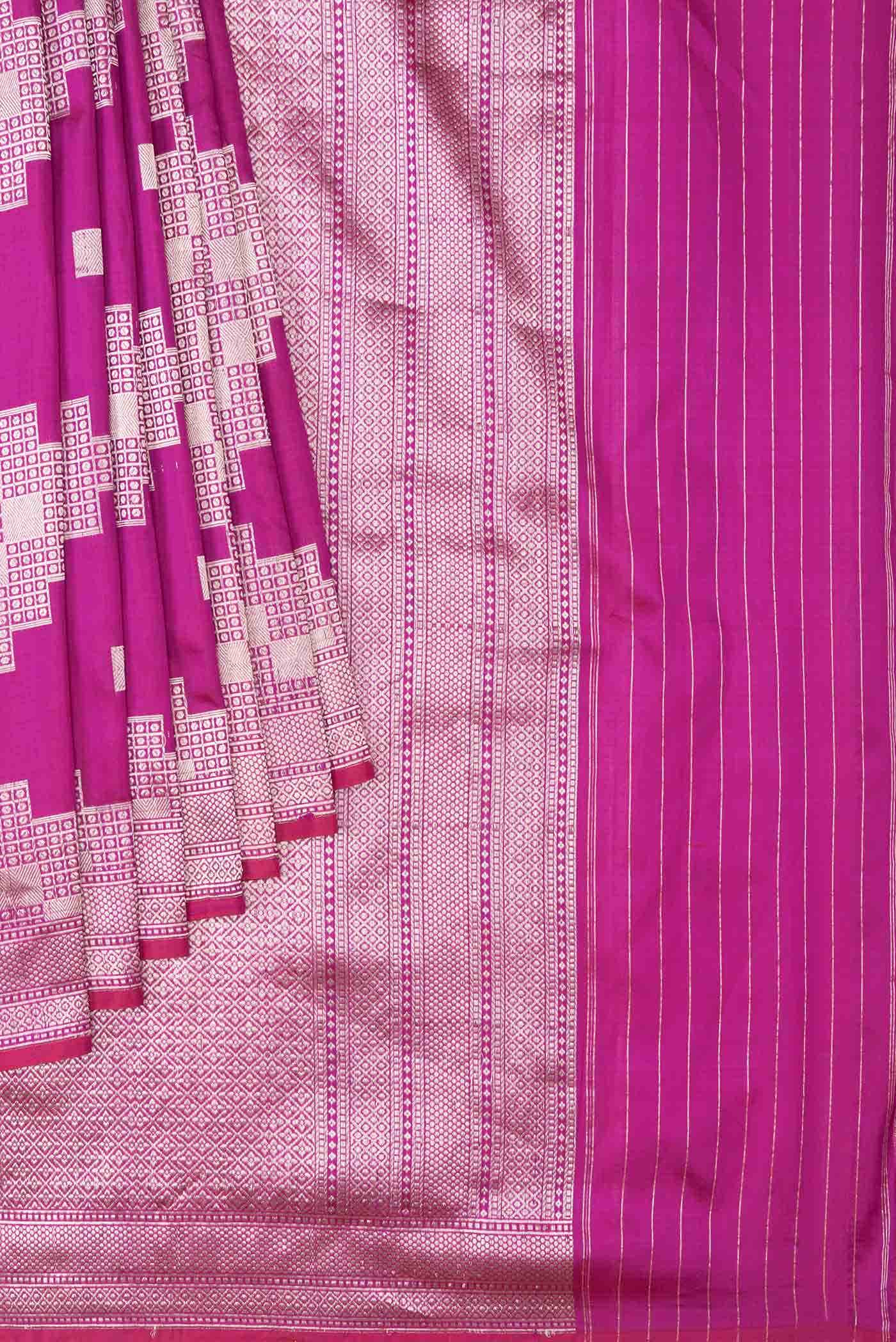 Purple Dual Tone Banarasi Silk Saree - Image 2