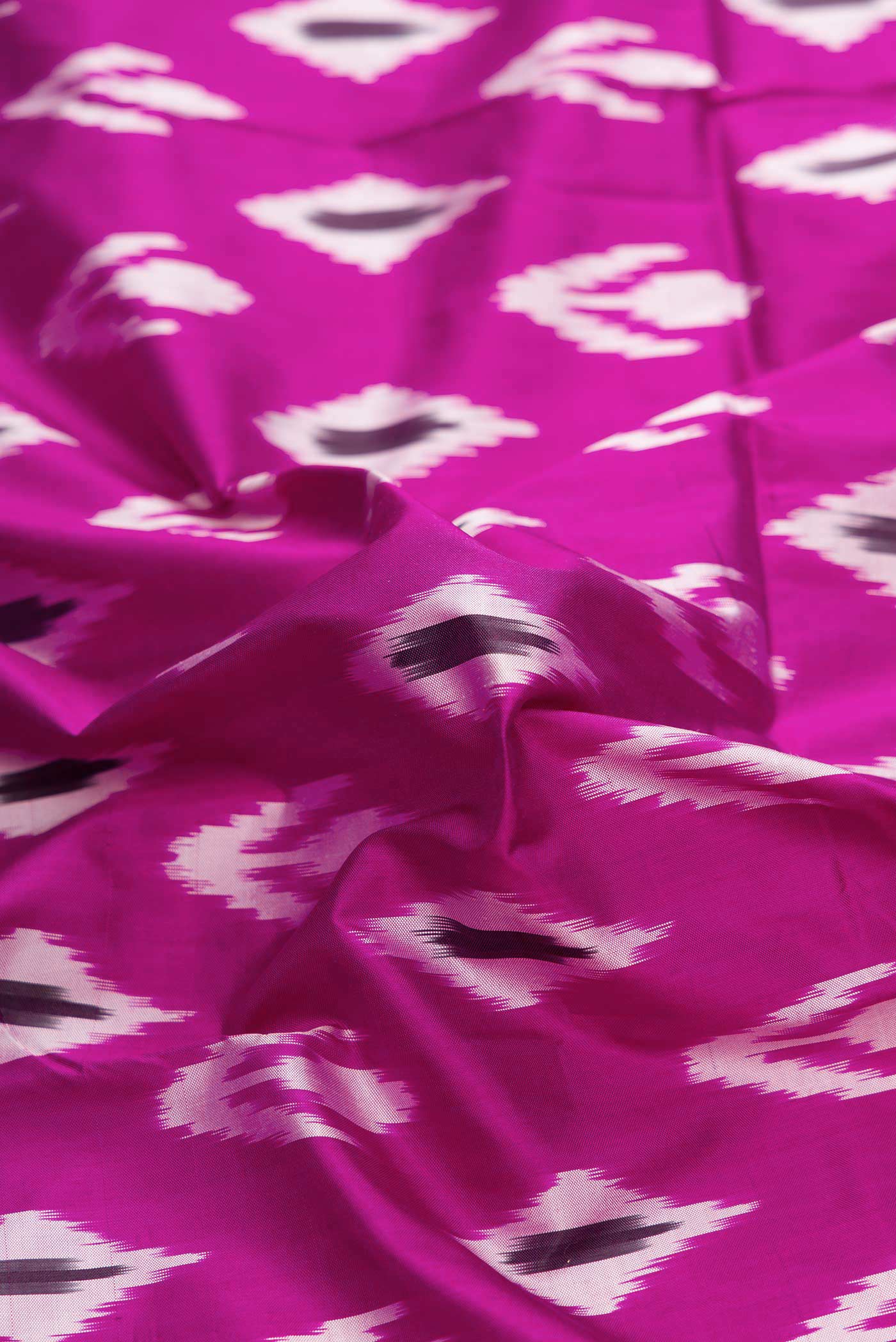Purple Dual Tone Double Ikat Saree - Image 2