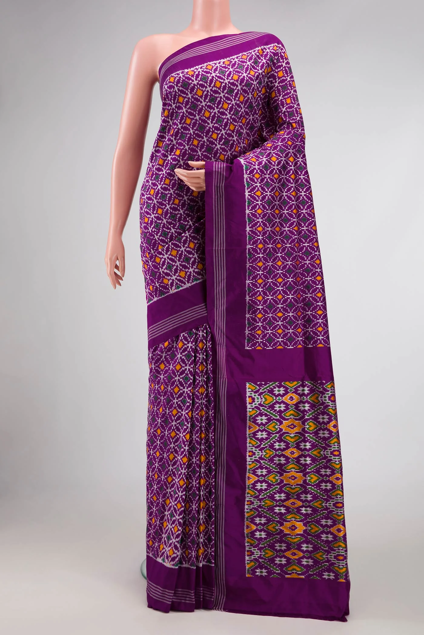 Purple Pochampally Silk Saree