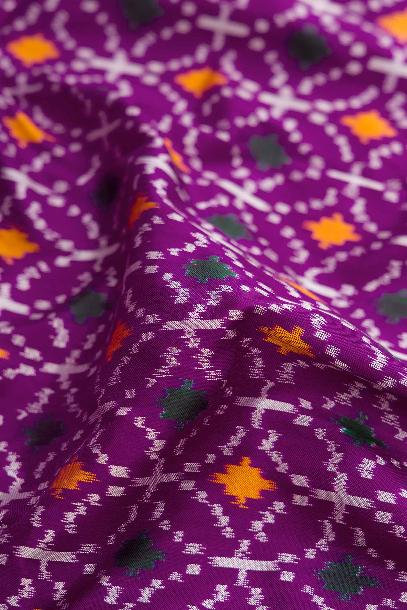 Purple Pochampally Silk Saree - Image 2