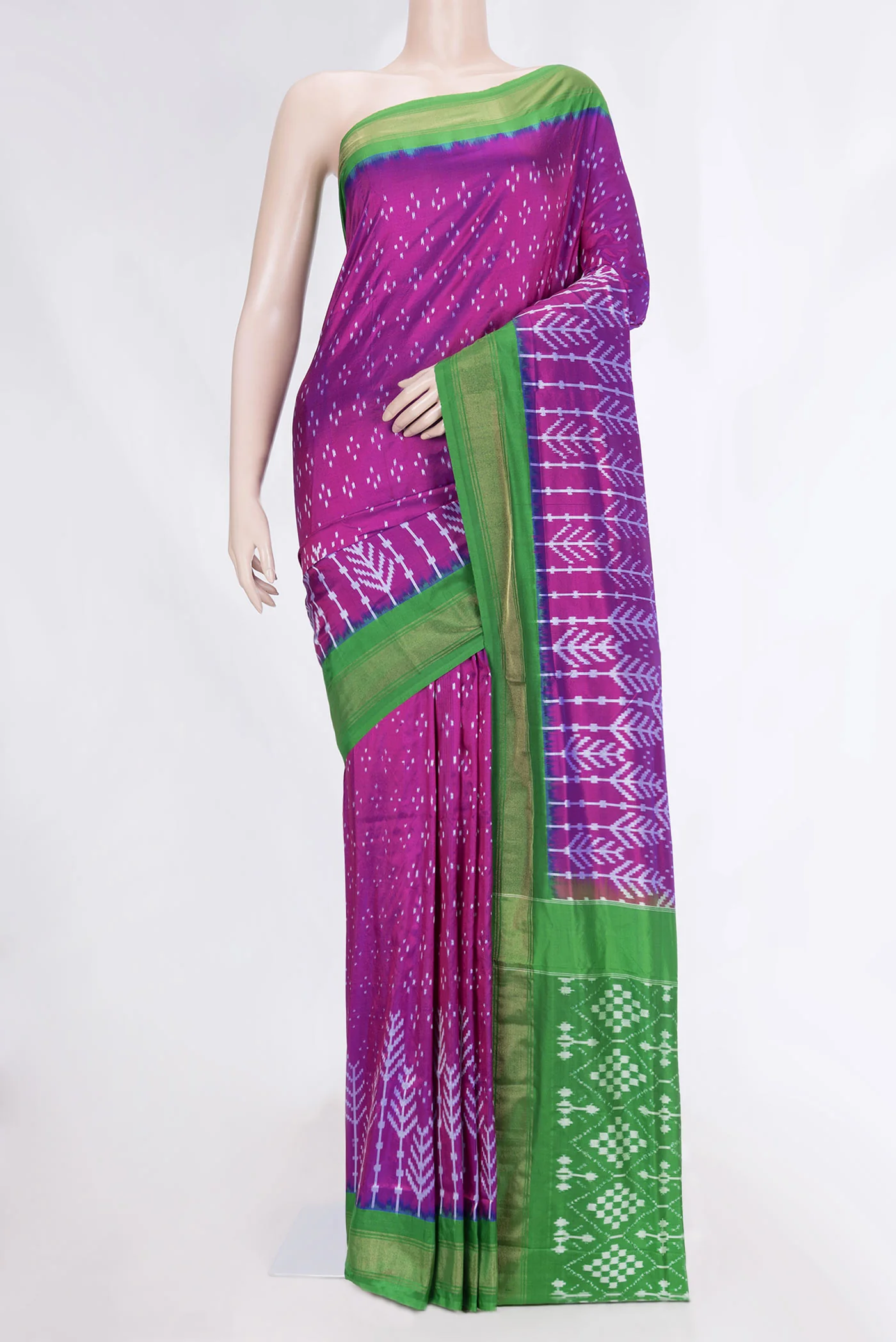 Purple Pochampally Silk Saree