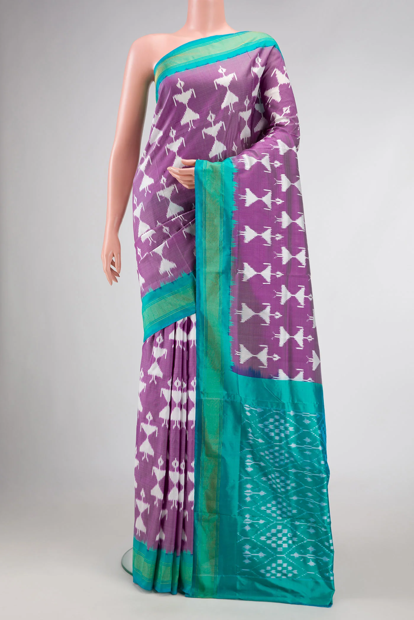 Purple Pochampally Silk Saree