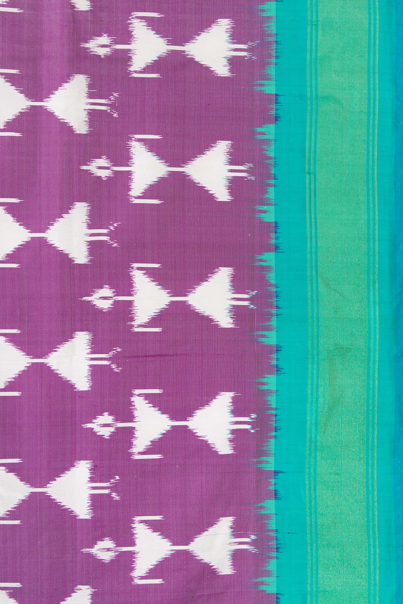 Purple Pochampally Silk Saree - Image 3