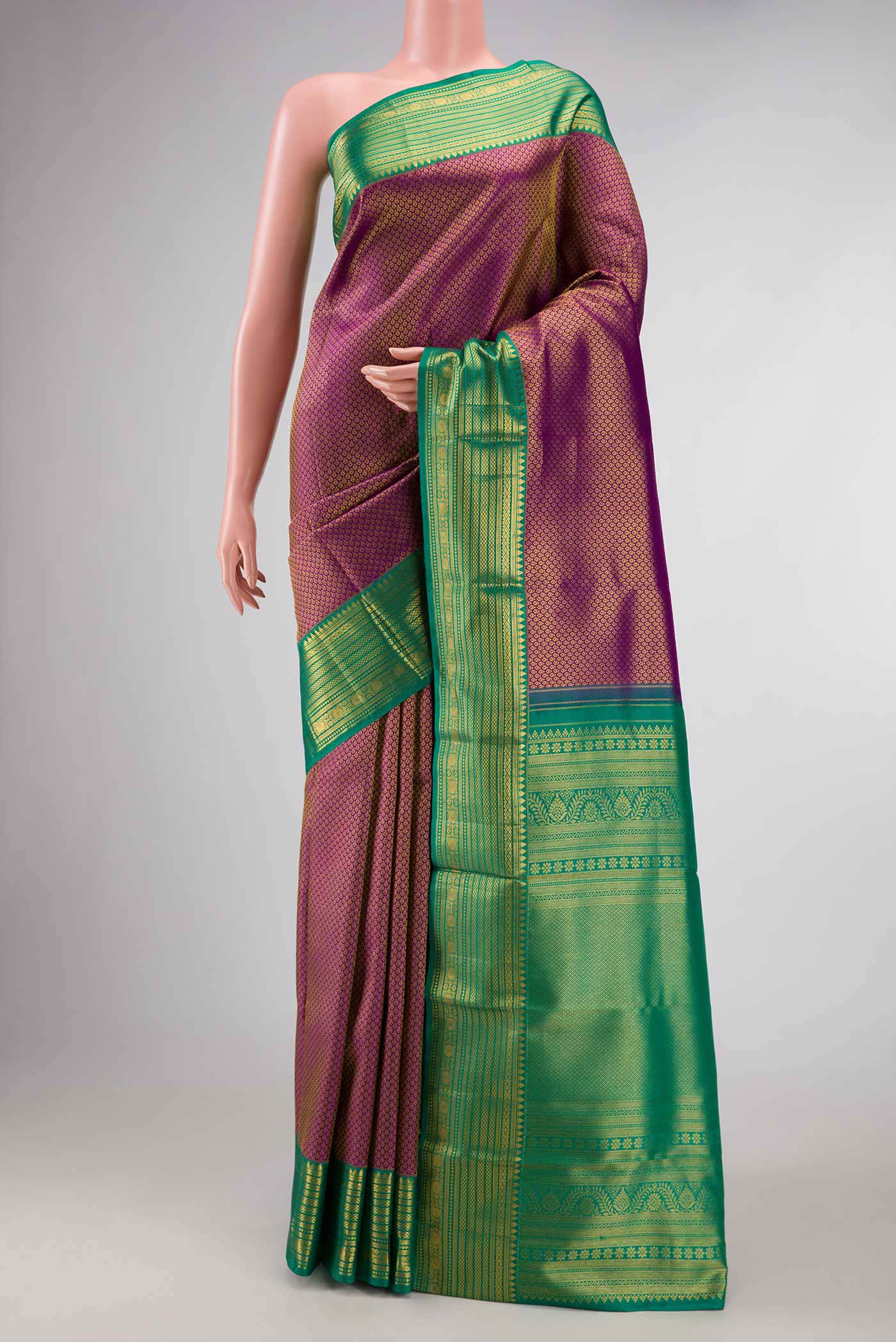 Purple Dual Tone Kanchipuram Saree