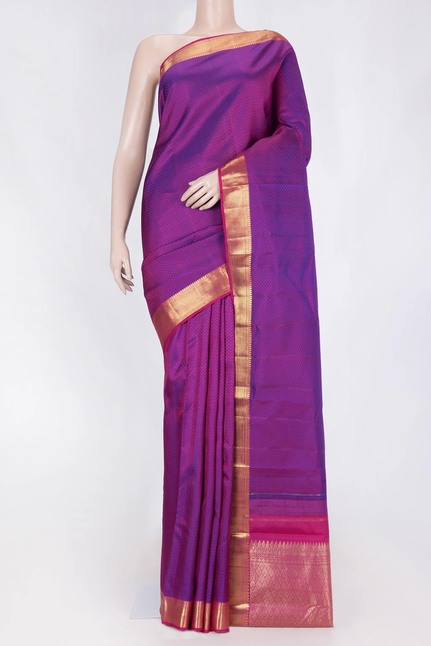 Purple Dual Tone Kanjivaram Saree