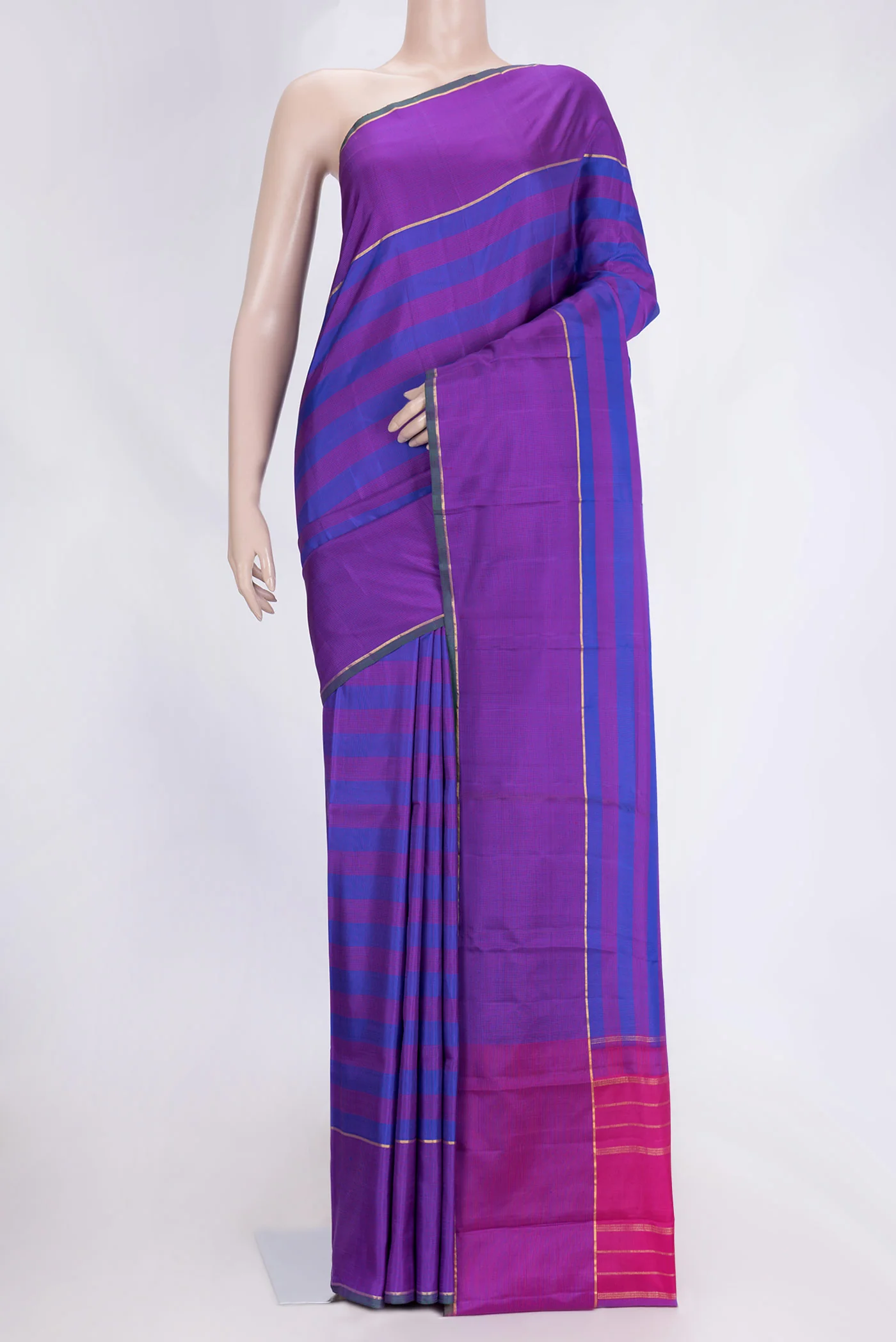Pure Silk Pure Zari Multi Color Kanchipuram Saree