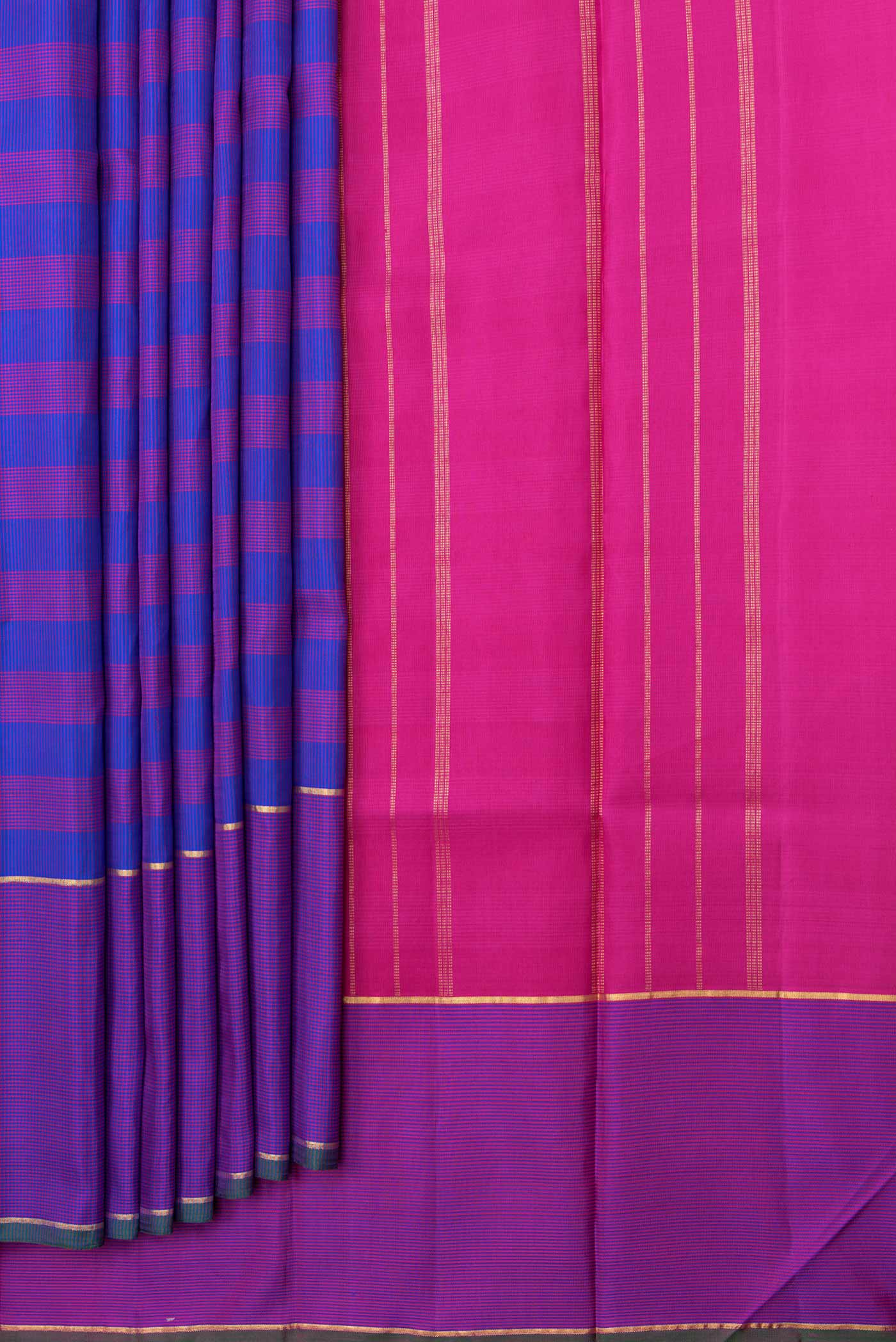 Pure Silk Pure Zari Multi Color Kanchipuram Saree - Image 4