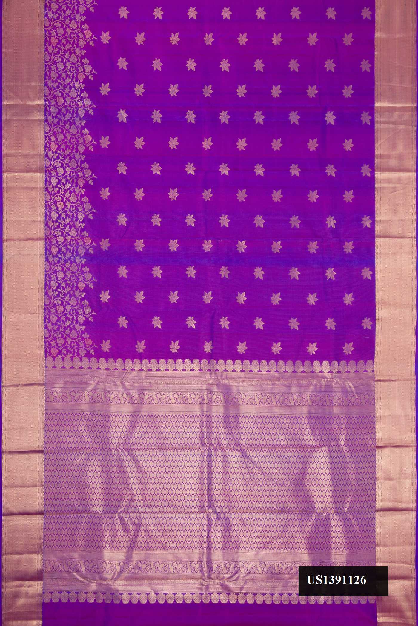 Purple Dual Tone Kanchipuram Silk Saree