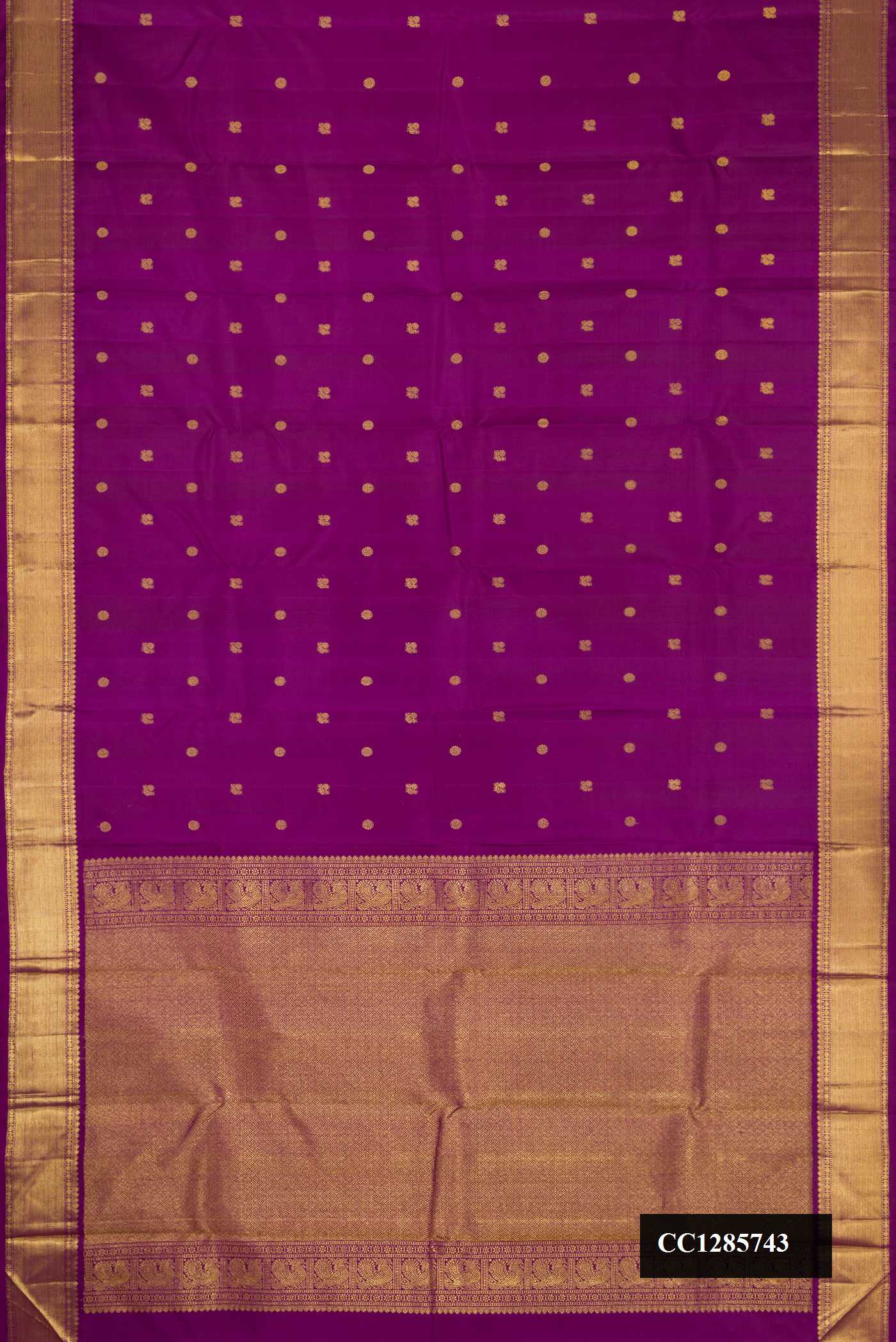 Purple Dual Tone Kanchipuram Silk Saree