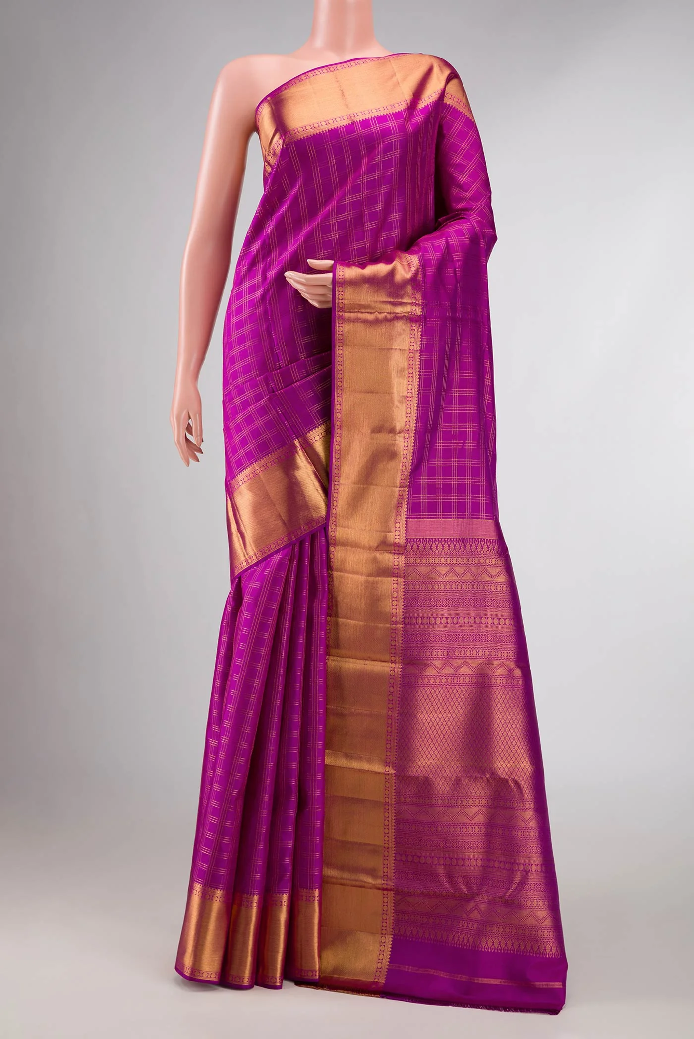 Purple Dual Tone Kanjivaram Silk Saree