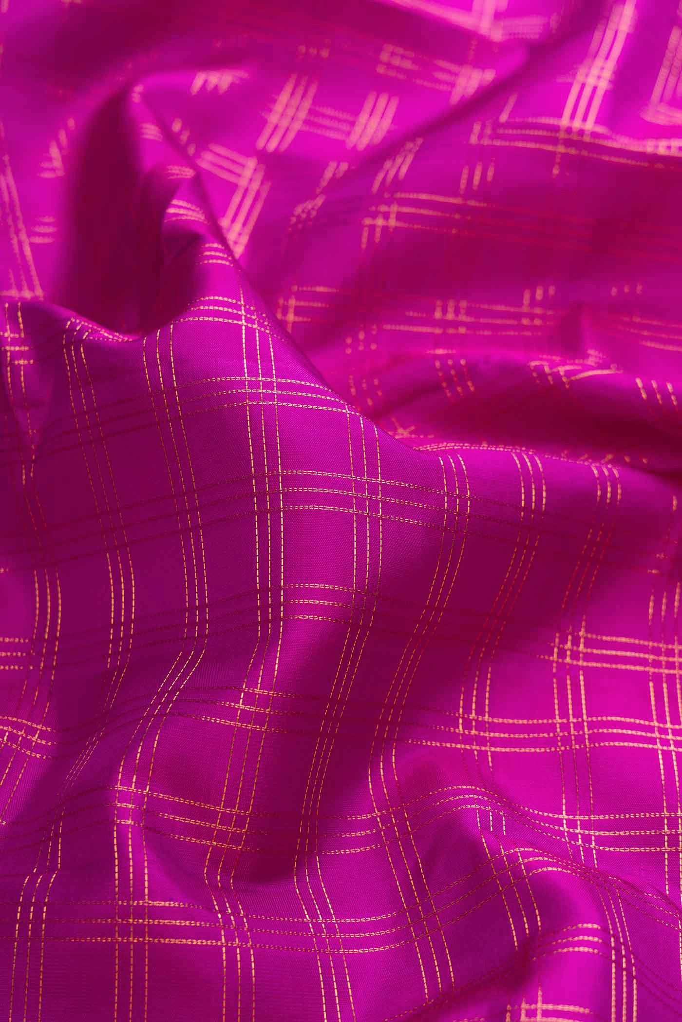 Purple Dual Tone Kanjivaram Silk Saree - Image 2