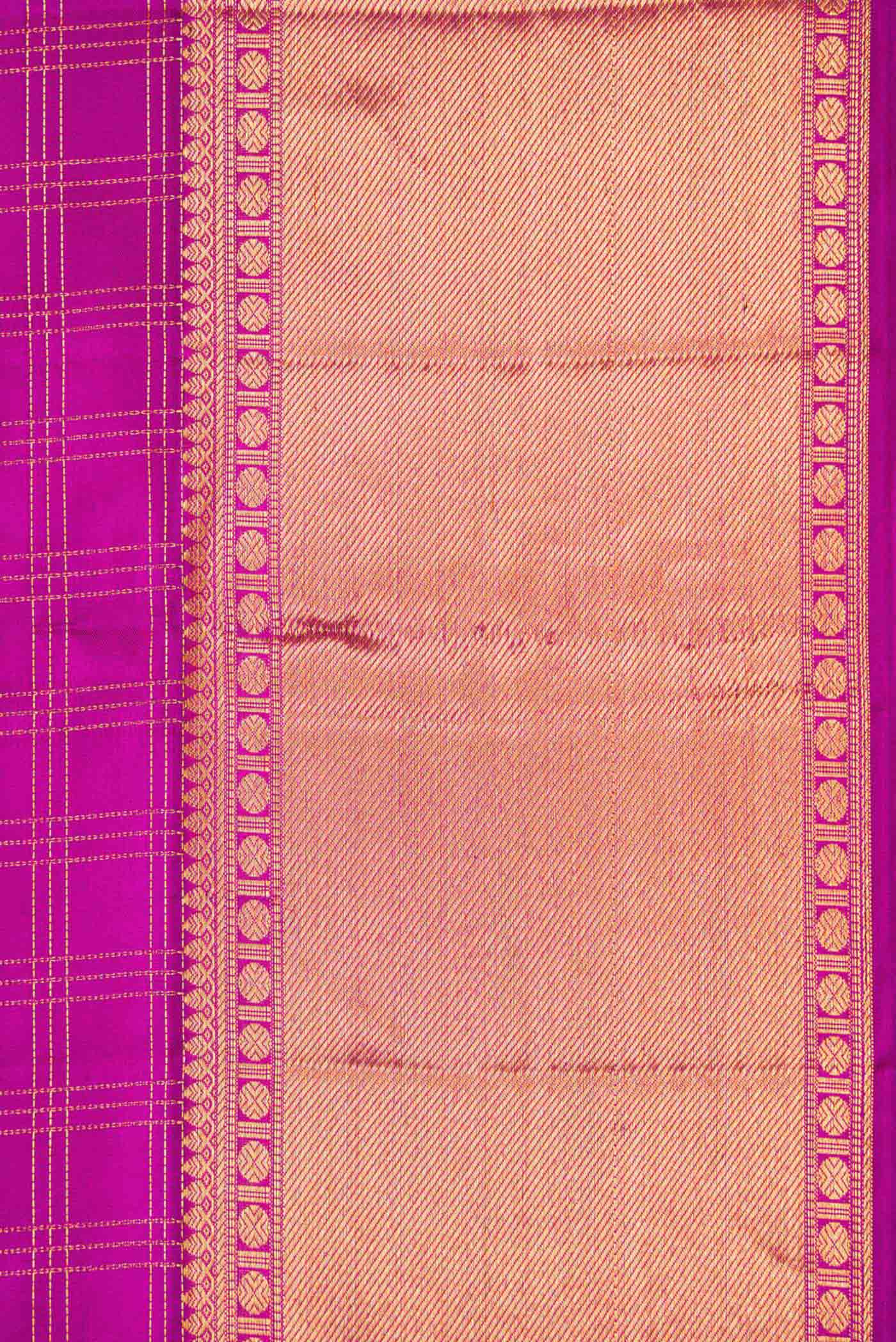 Purple Dual Tone Kanjivaram Silk Saree - Image 3