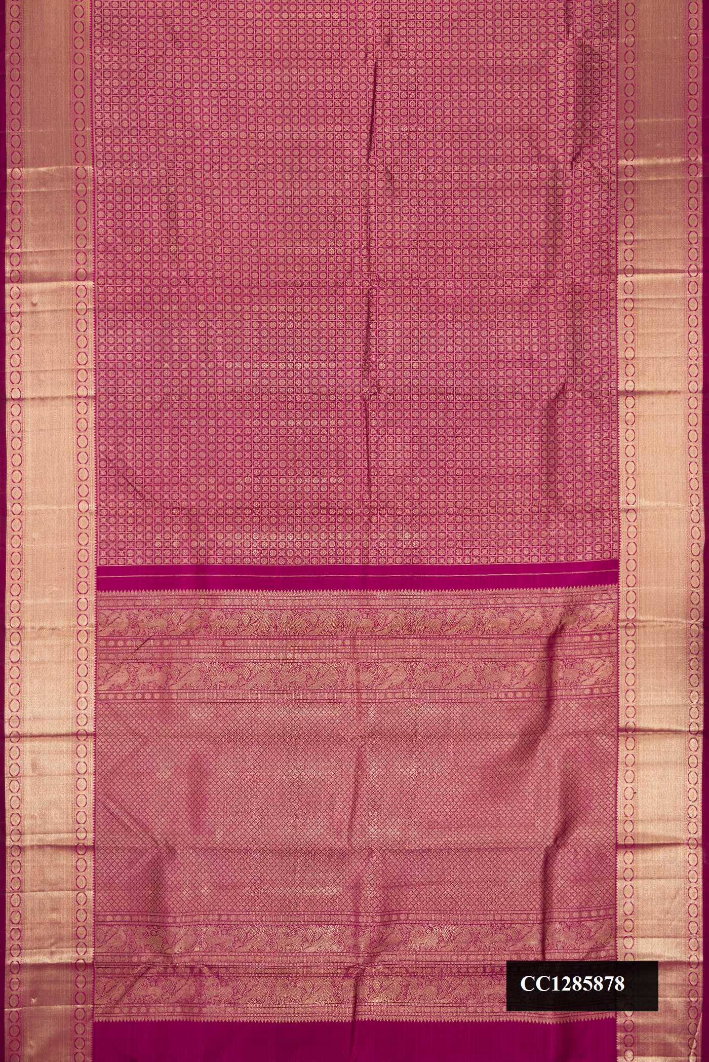 Purple Dual Tone Kanchipuram Silk Saree